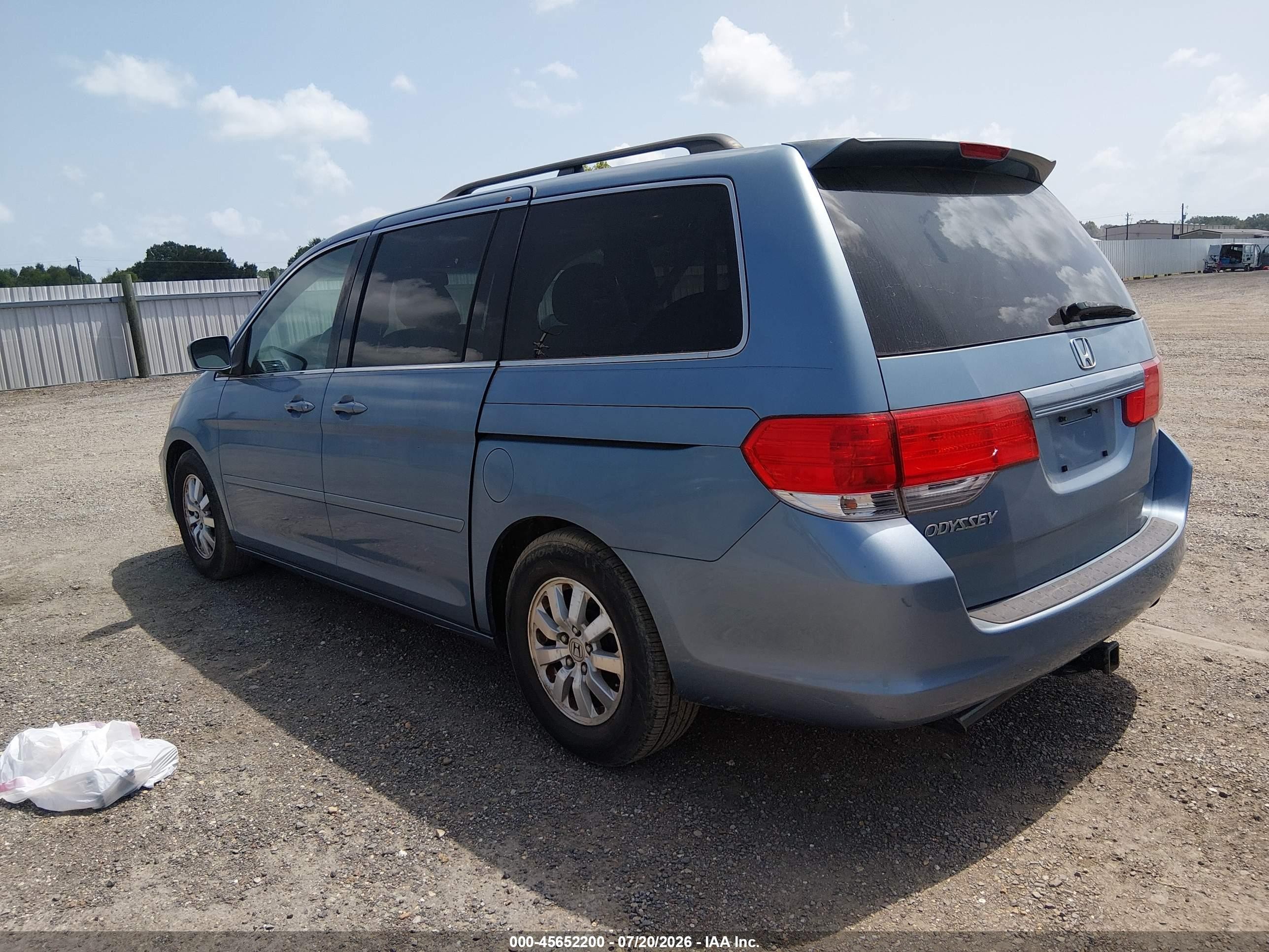 2009 Honda Odyssey Ex-l Blue vin: 5FNRL38739B009579
