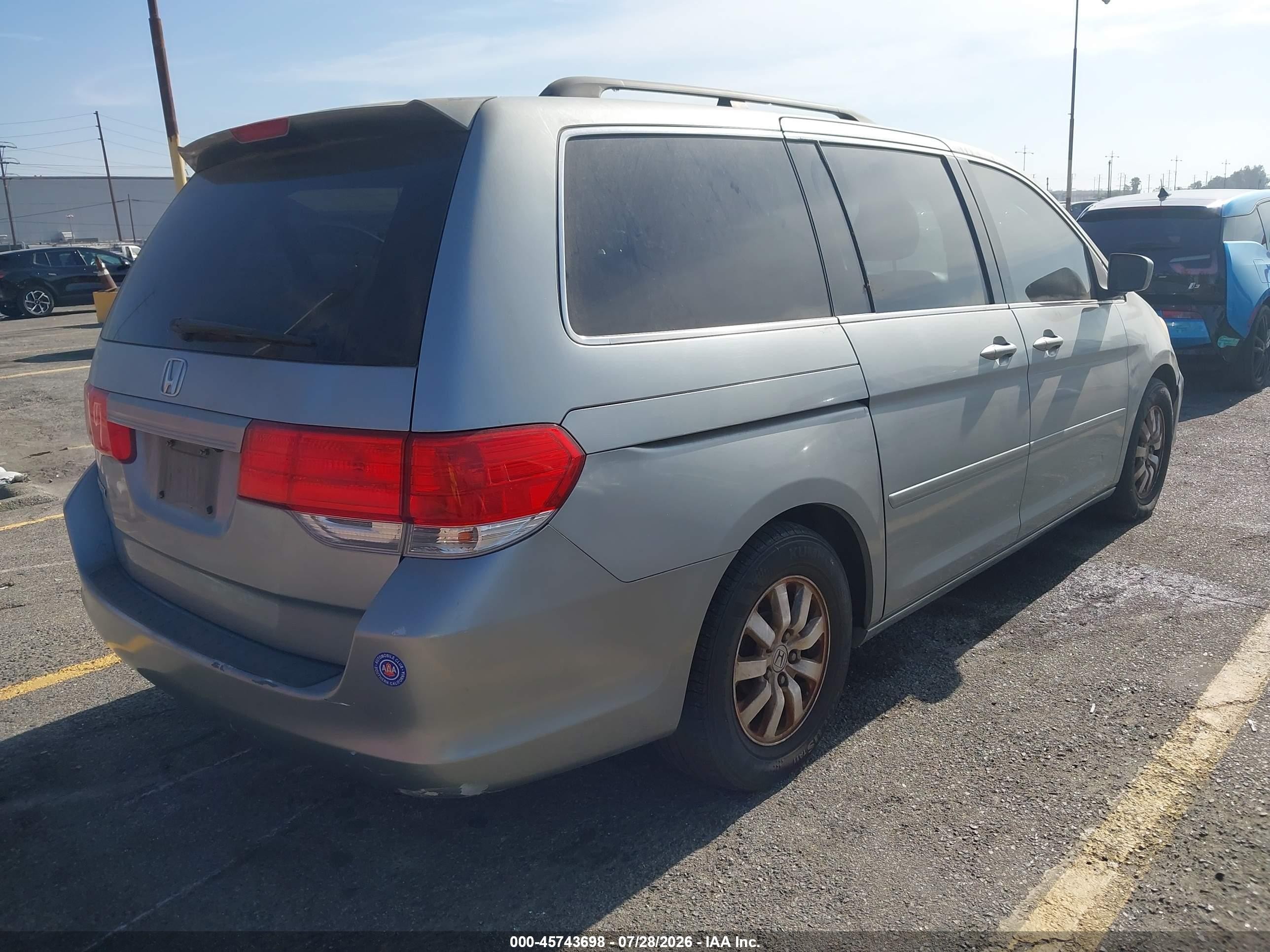 2009 Honda Odyssey Ex-l Gray vin: 5FNRL38739B031629