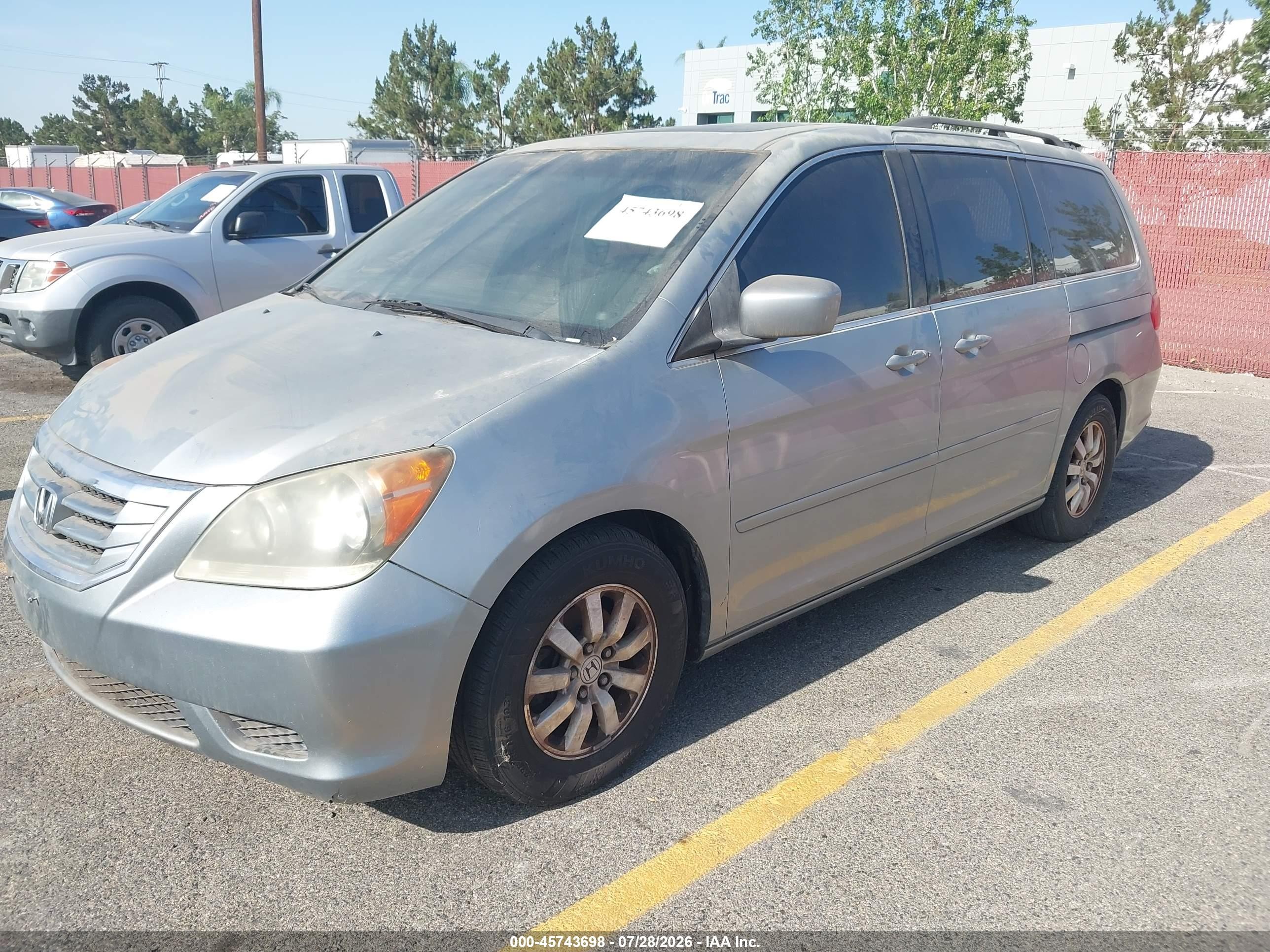 2009 Honda Odyssey Ex-l Gray vin: 5FNRL38739B031629