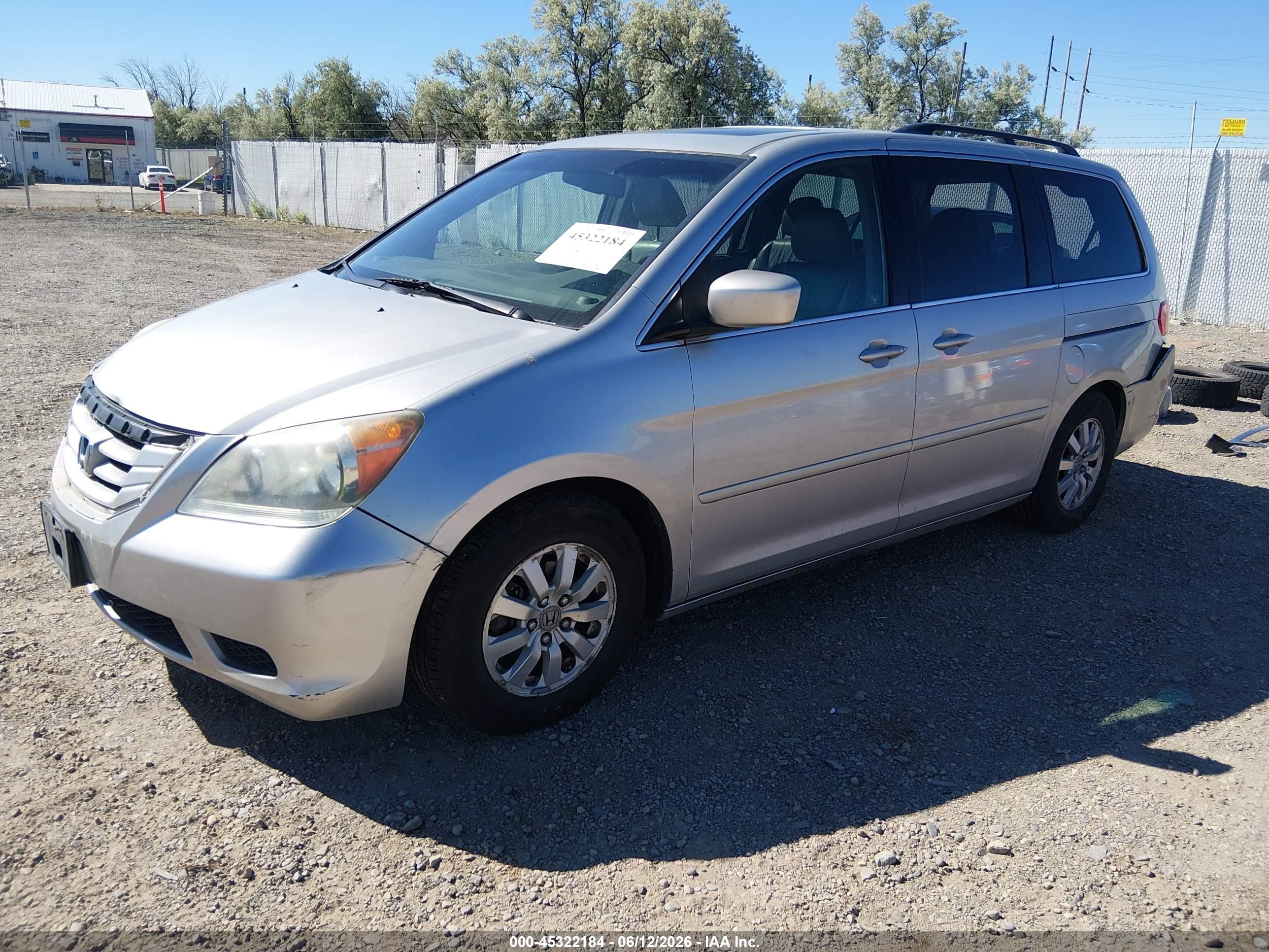 2009 Honda Odyssey Ex-l Silver vin: 5FNRL38739B055641