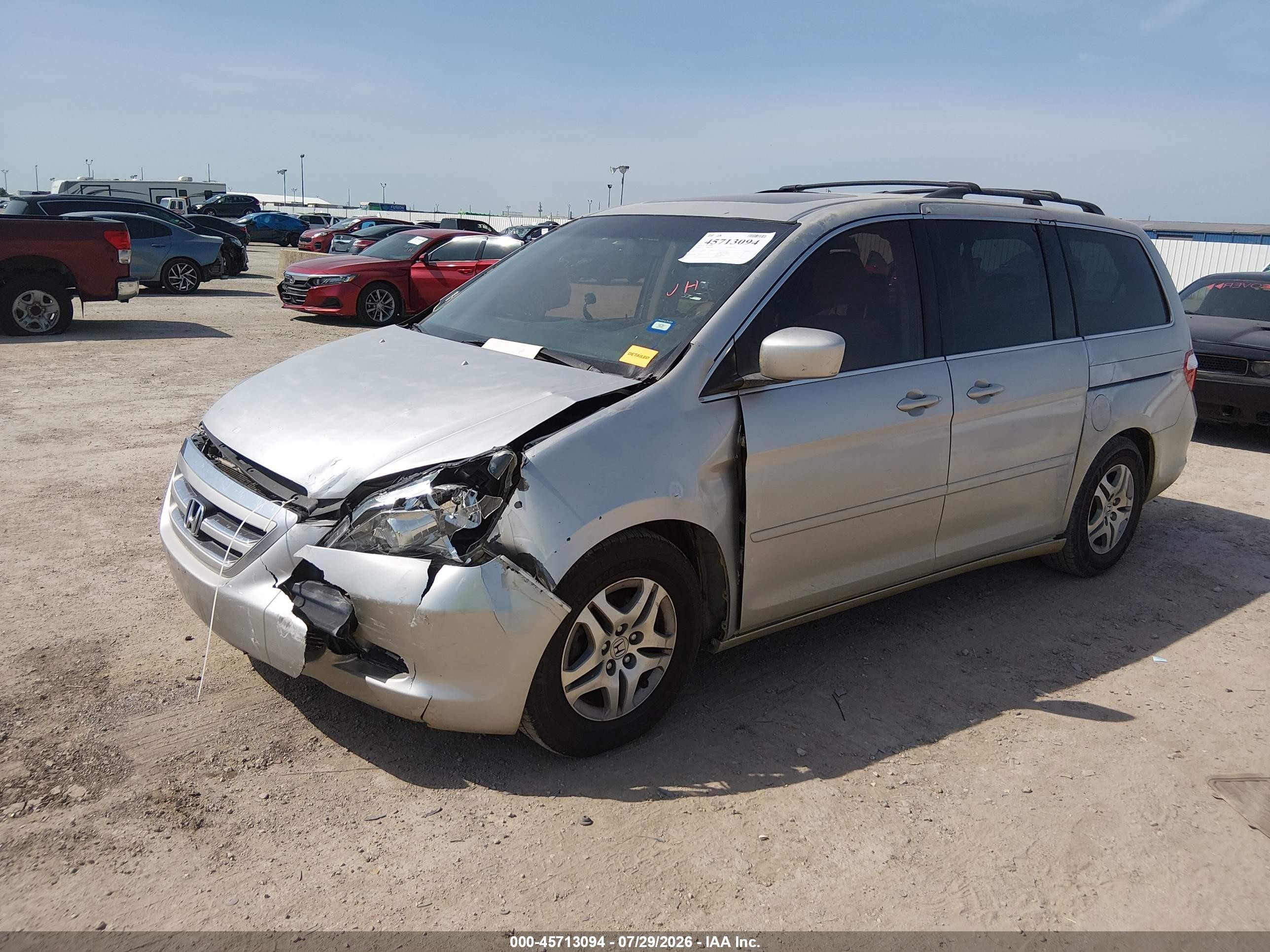 2005 Honda Odyssey Ex-l Gold vin: 5FNRL38745B129675