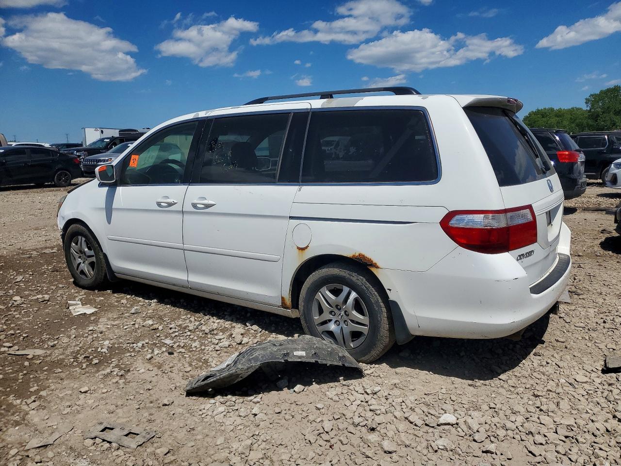 2006 Honda Odyssey Exl White vin: 5FNRL38746B023728