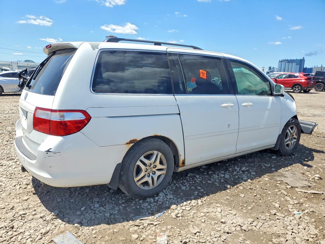 2006 Honda Odyssey Exl White vin: 5FNRL38746B023728