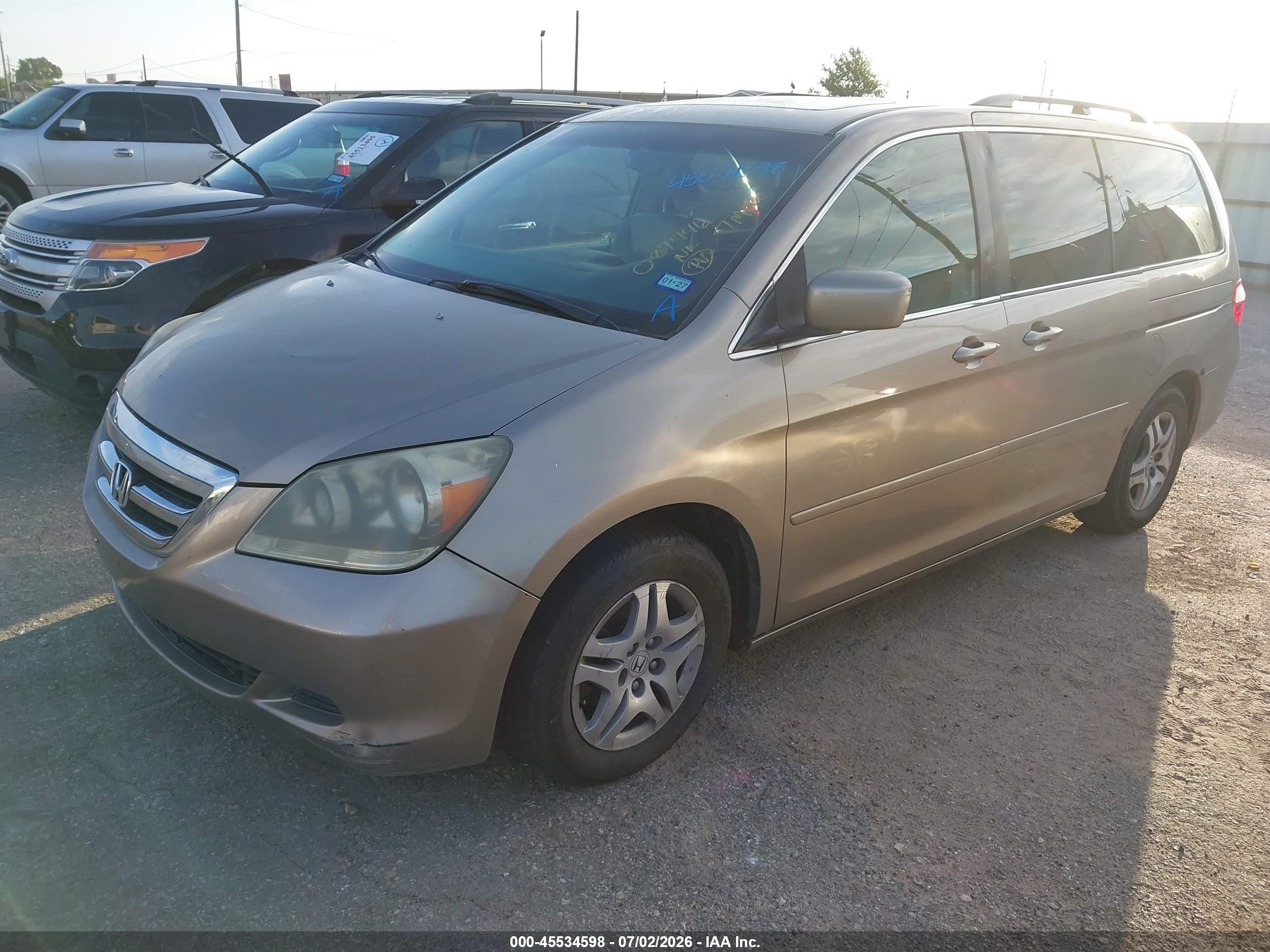 2006 Honda Odyssey Ex-l Tan vin: 5FNRL38746B027746