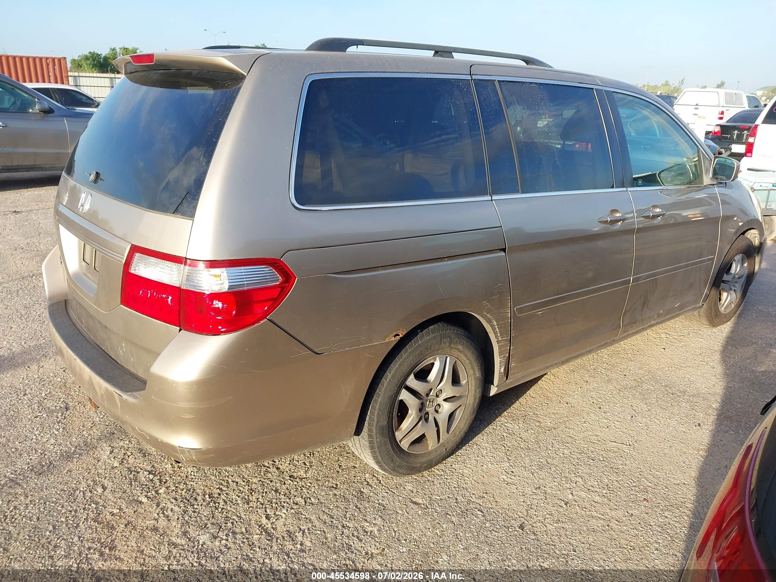 2006 Honda Odyssey Ex-l Tan vin: 5FNRL38746B027746