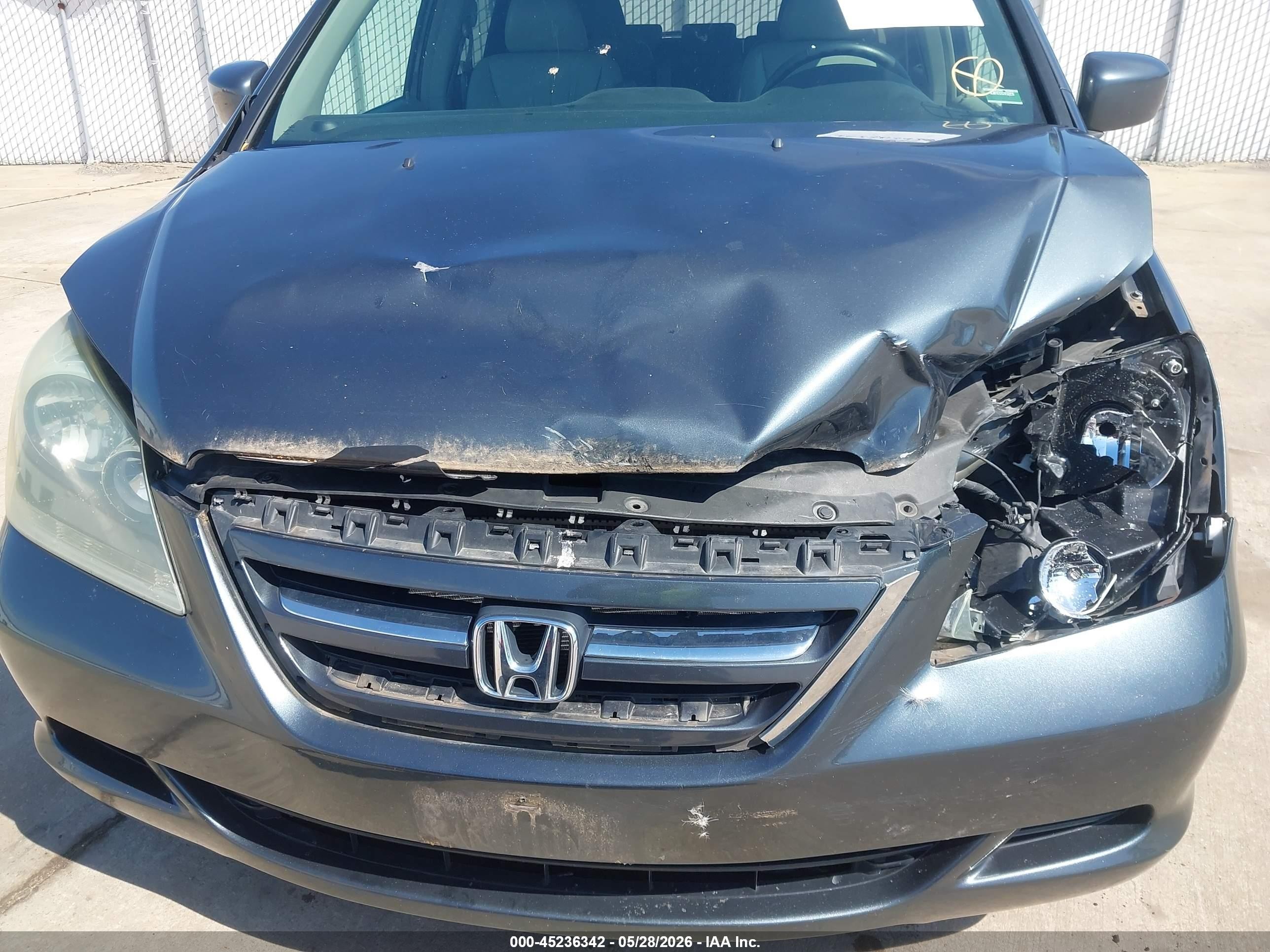 2006 Honda Odyssey Ex-l Серый vin: 5FNRL38746B454070