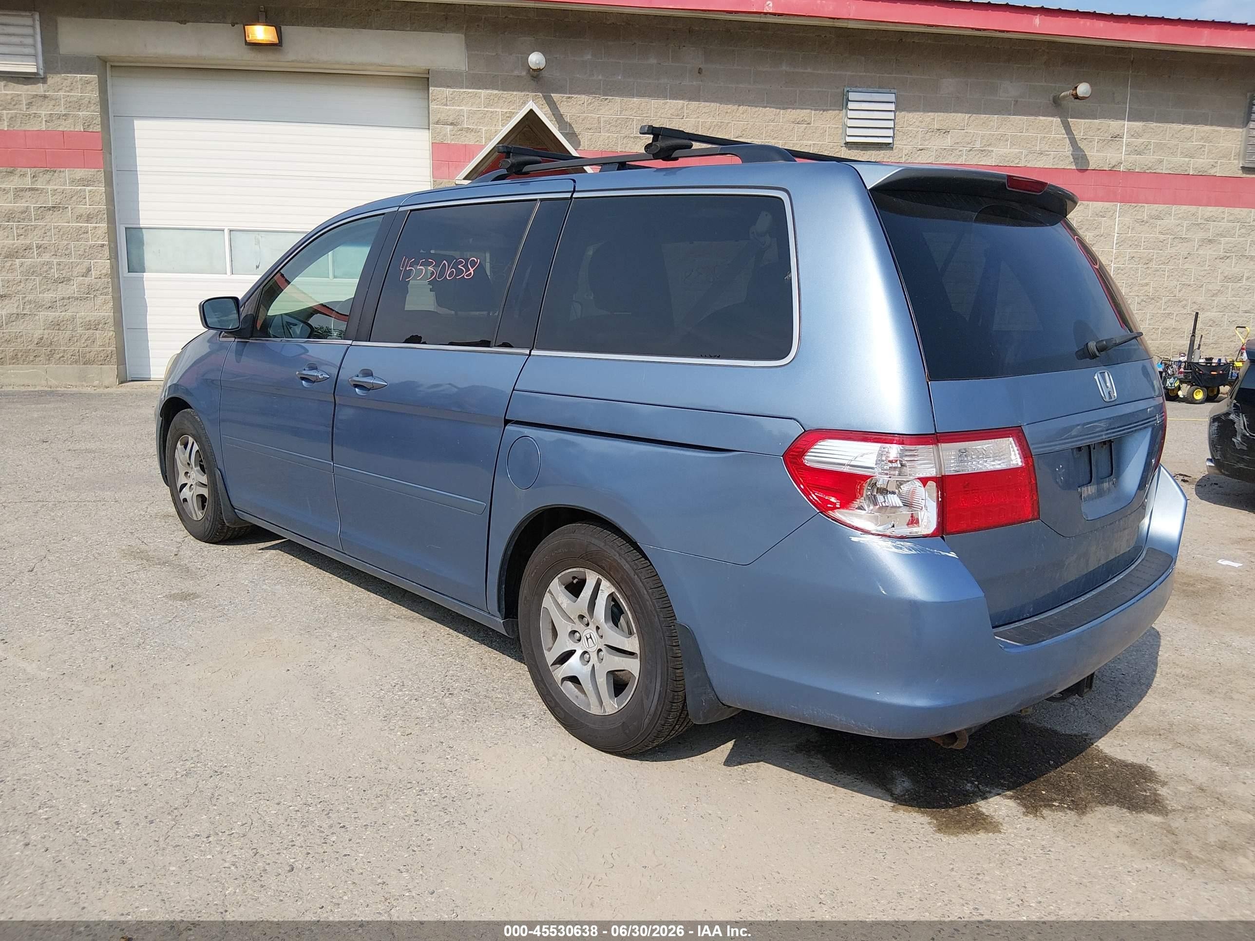 2007 Honda Odyssey Ex-l Blue vin: 5FNRL38747B014710