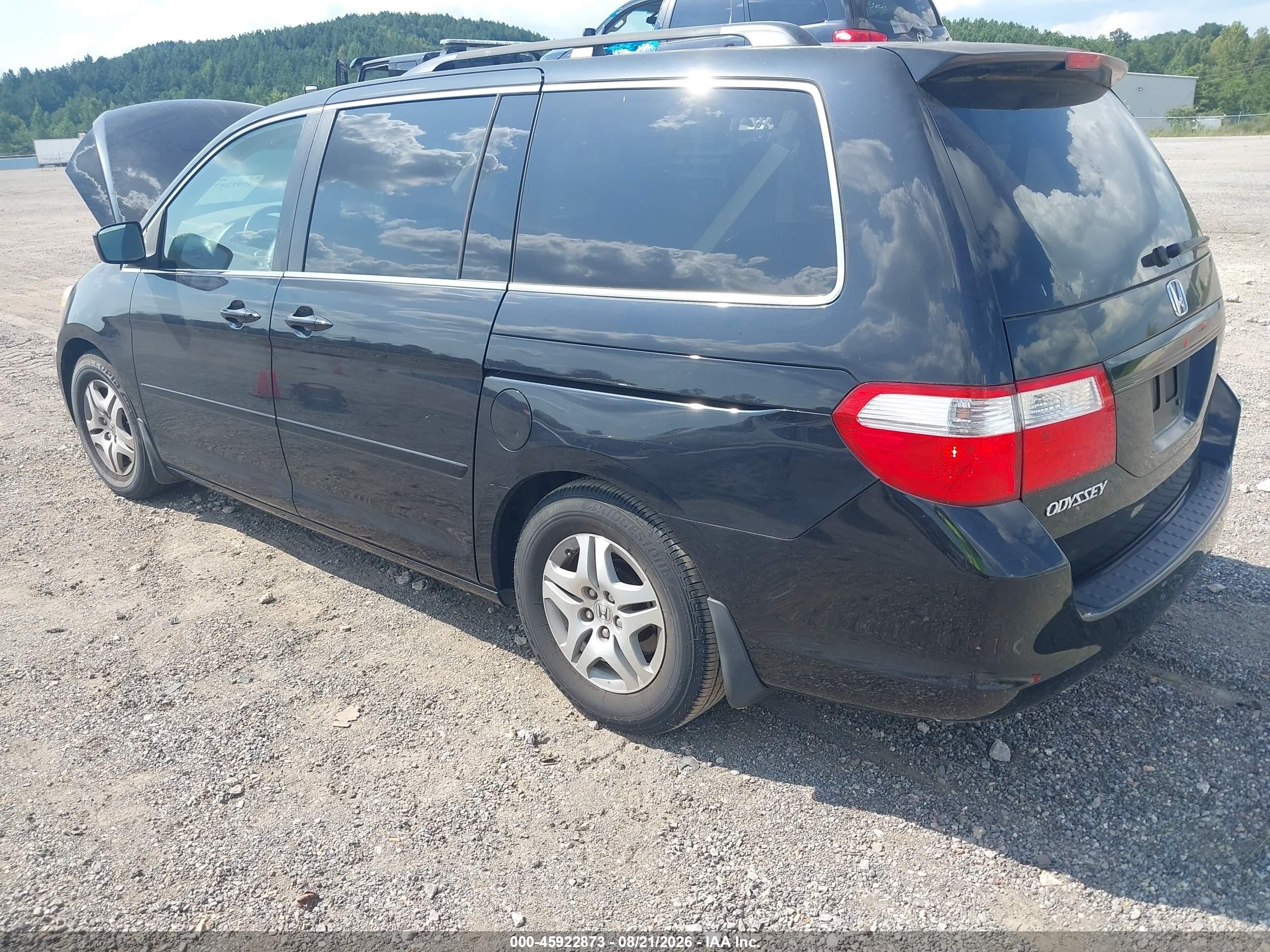 2007 Honda Odyssey Ex-l Black vin: 5FNRL38747B027859