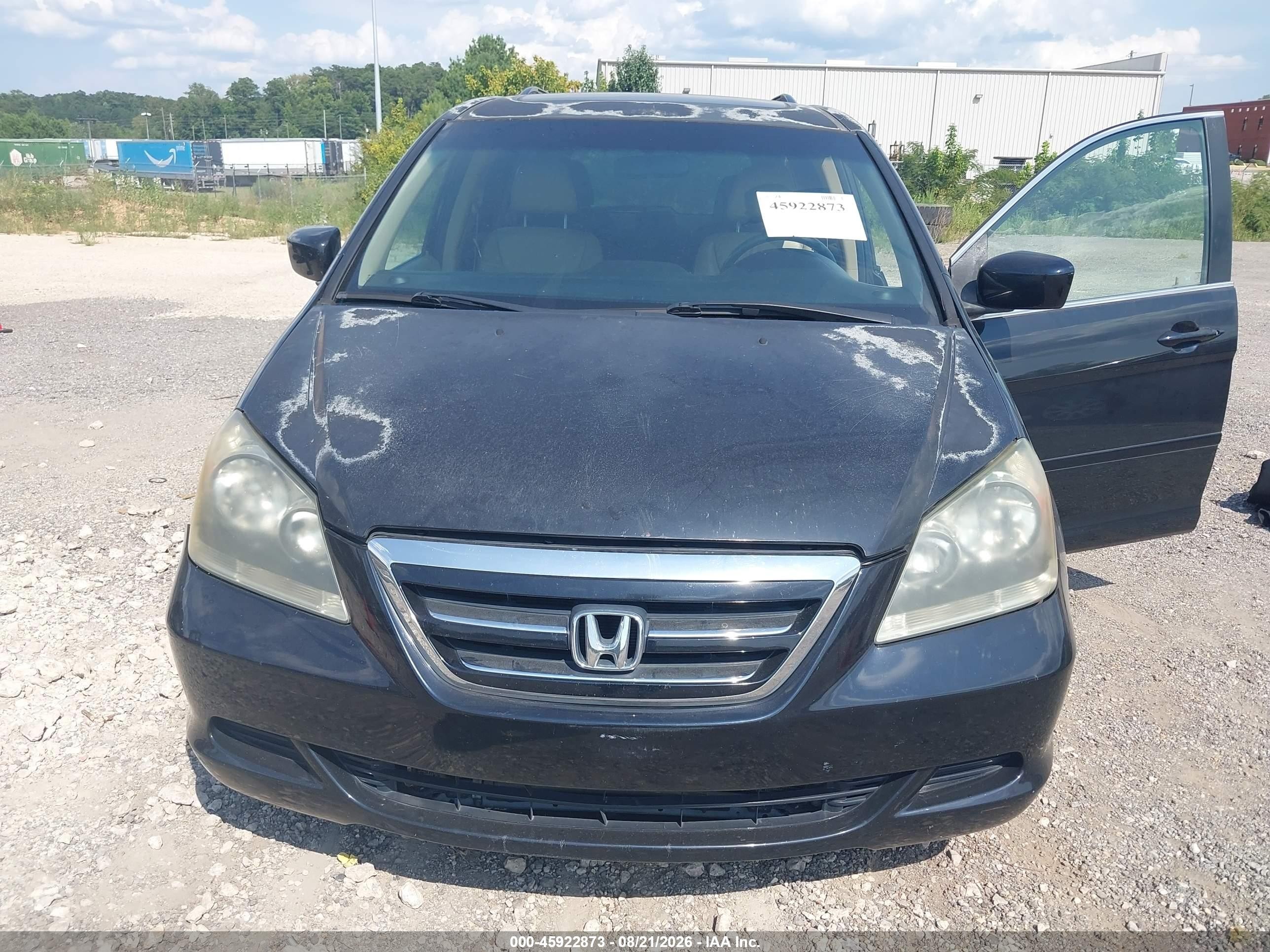2007 Honda Odyssey Ex-l Black vin: 5FNRL38747B027859