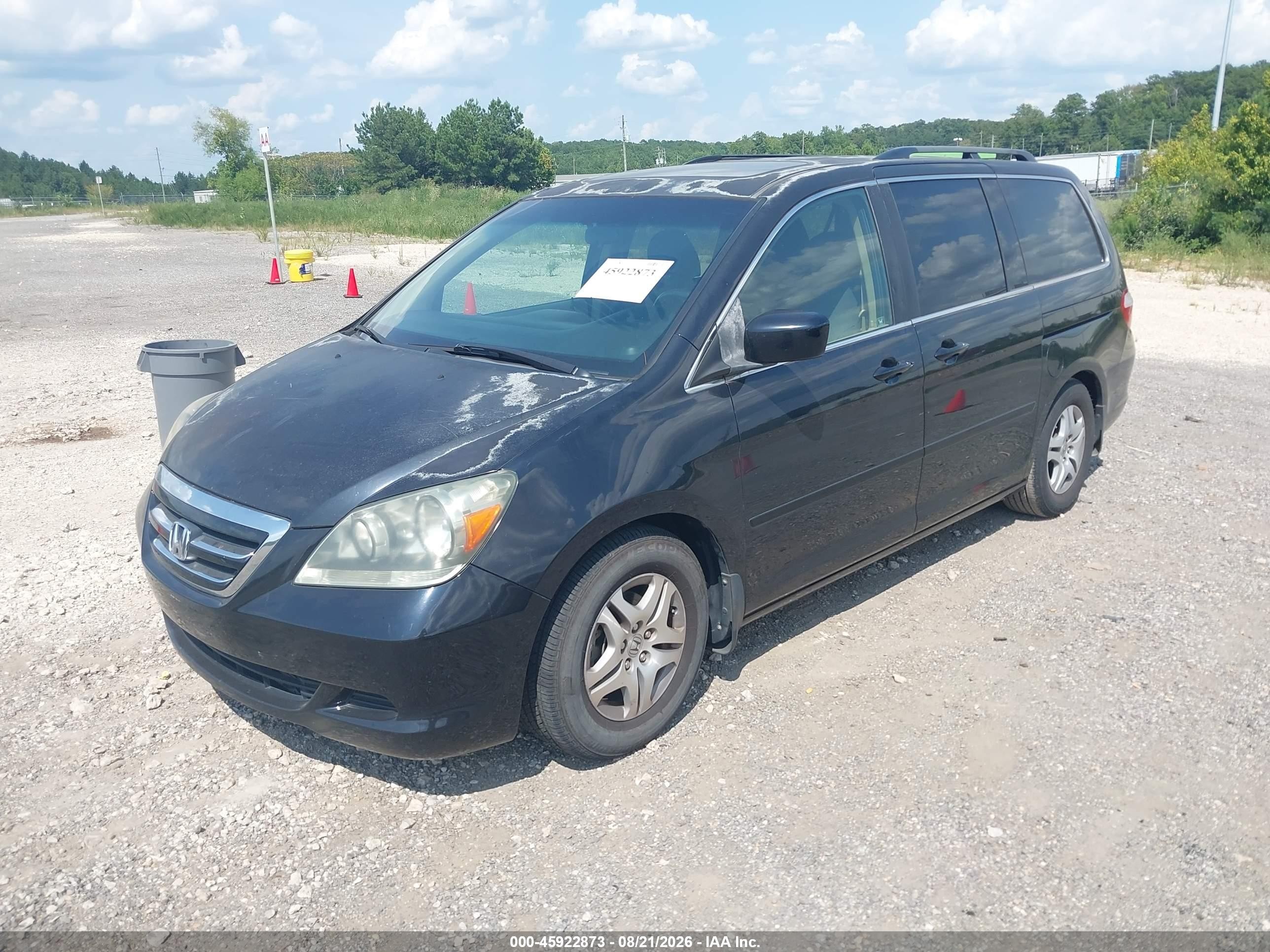 2007 Honda Odyssey Ex-l Black vin: 5FNRL38747B027859