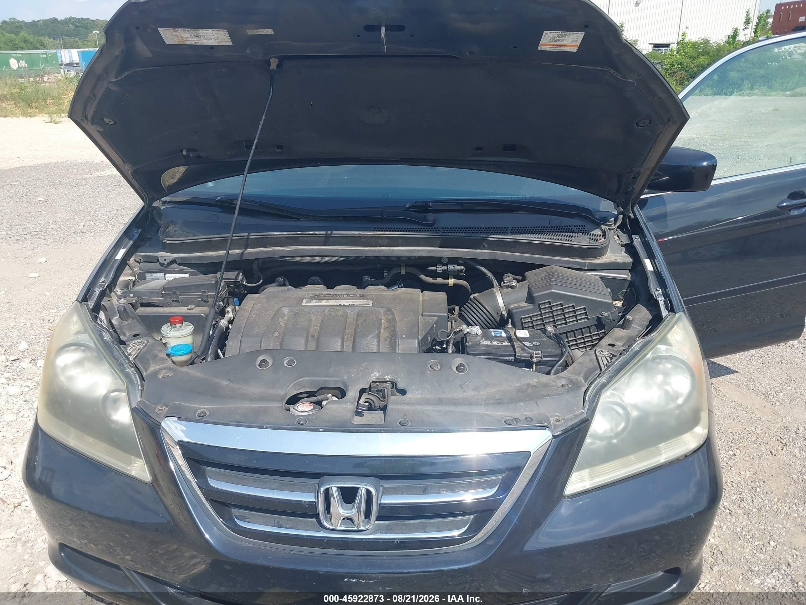 2007 Honda Odyssey Ex-l Black vin: 5FNRL38747B027859