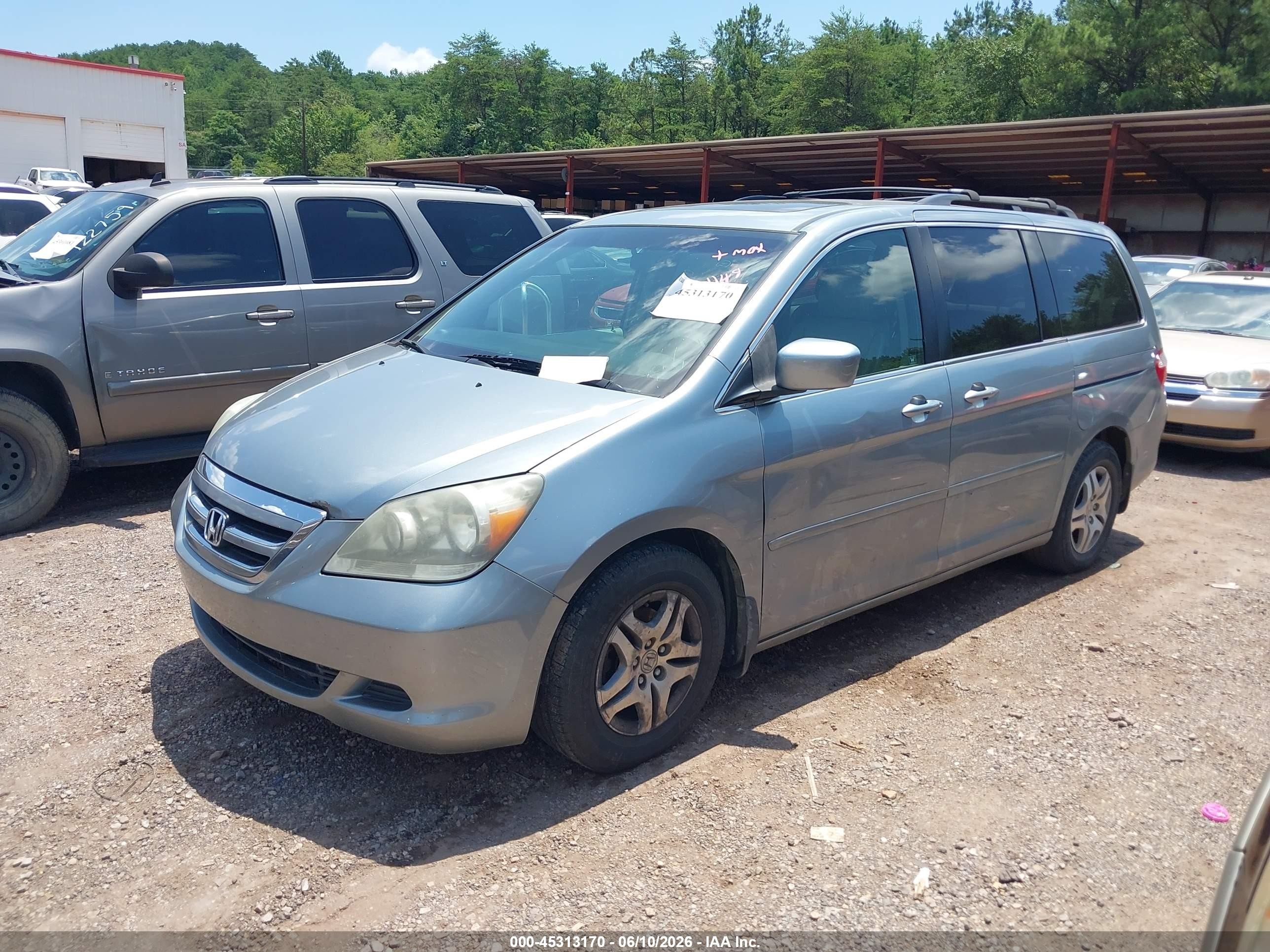 2007 Honda Odyssey Ex-l Light Blue vin: 5FNRL38747B031149
