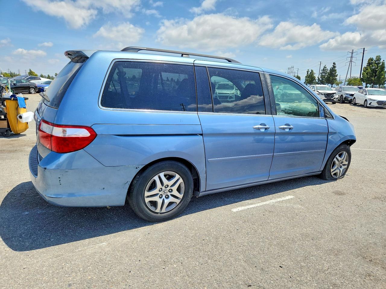 2007 Honda Odyssey Exl Blue vin: 5FNRL38747B037596