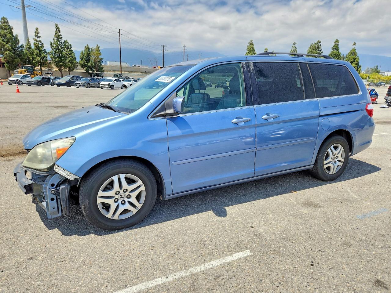 2007 Honda Odyssey Exl Blue vin: 5FNRL38747B037596