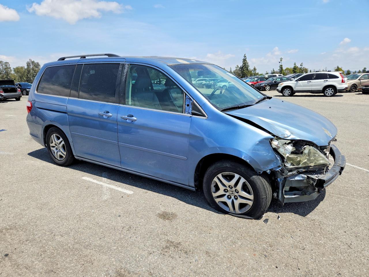 2007 Honda Odyssey Exl Blue vin: 5FNRL38747B037596