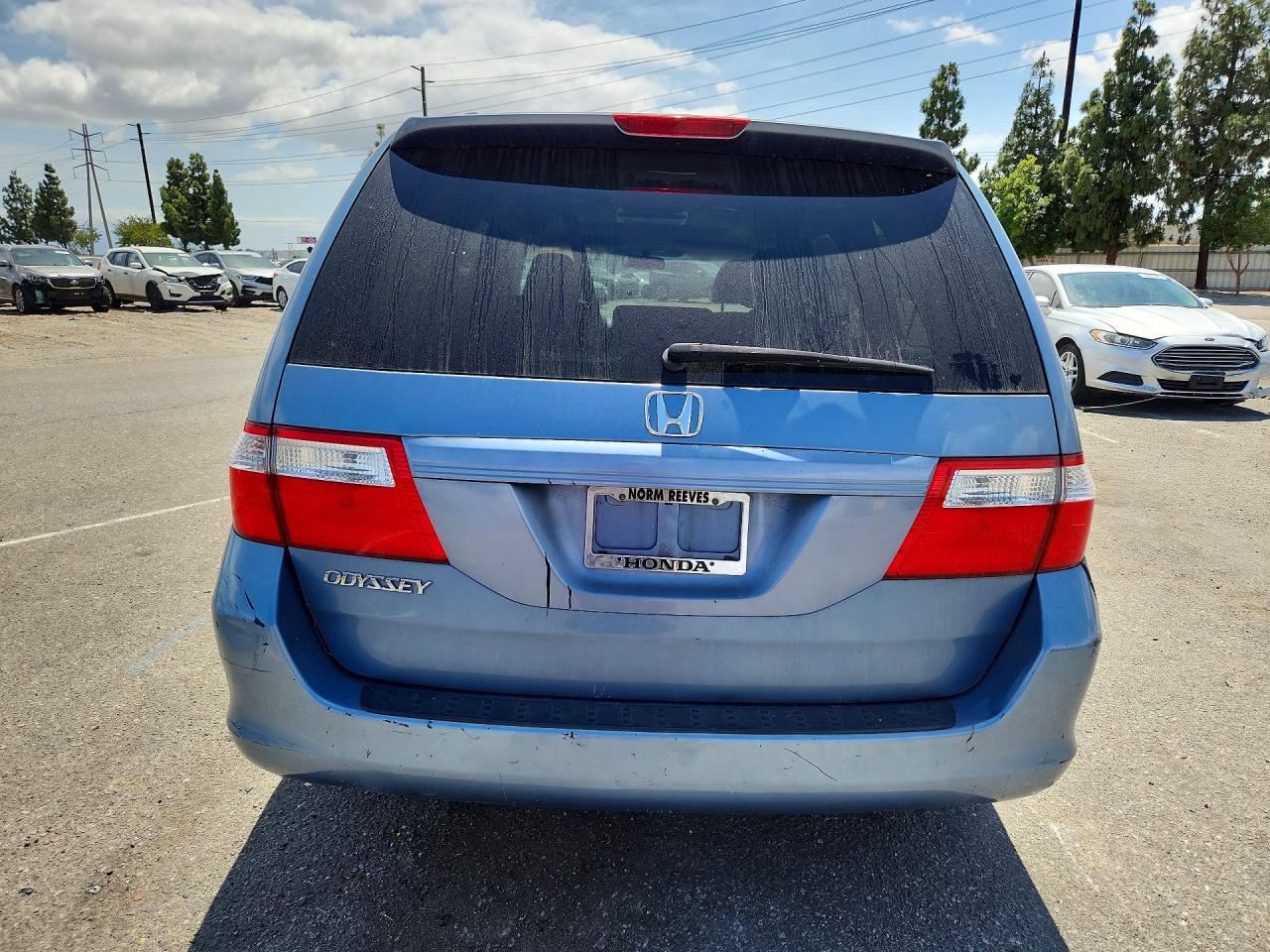 2007 Honda Odyssey Exl Blue vin: 5FNRL38747B037596