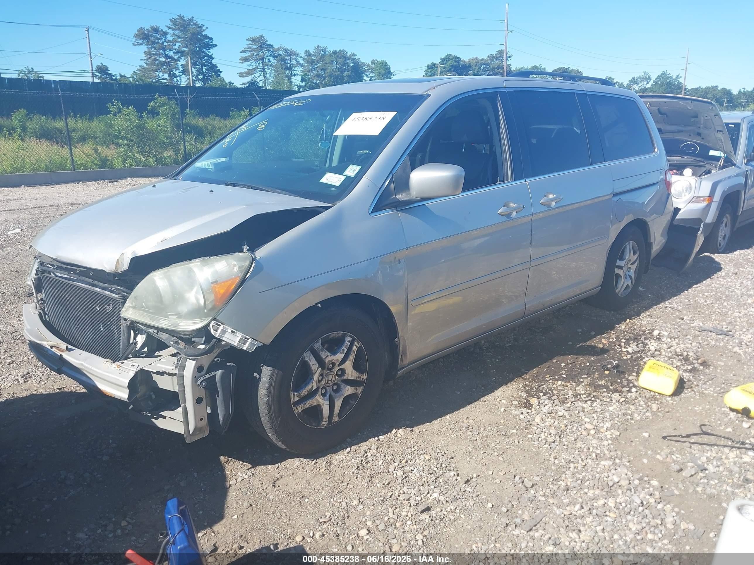 2007 Honda Odyssey Ex-l Silver vin: 5FNRL38747B066306