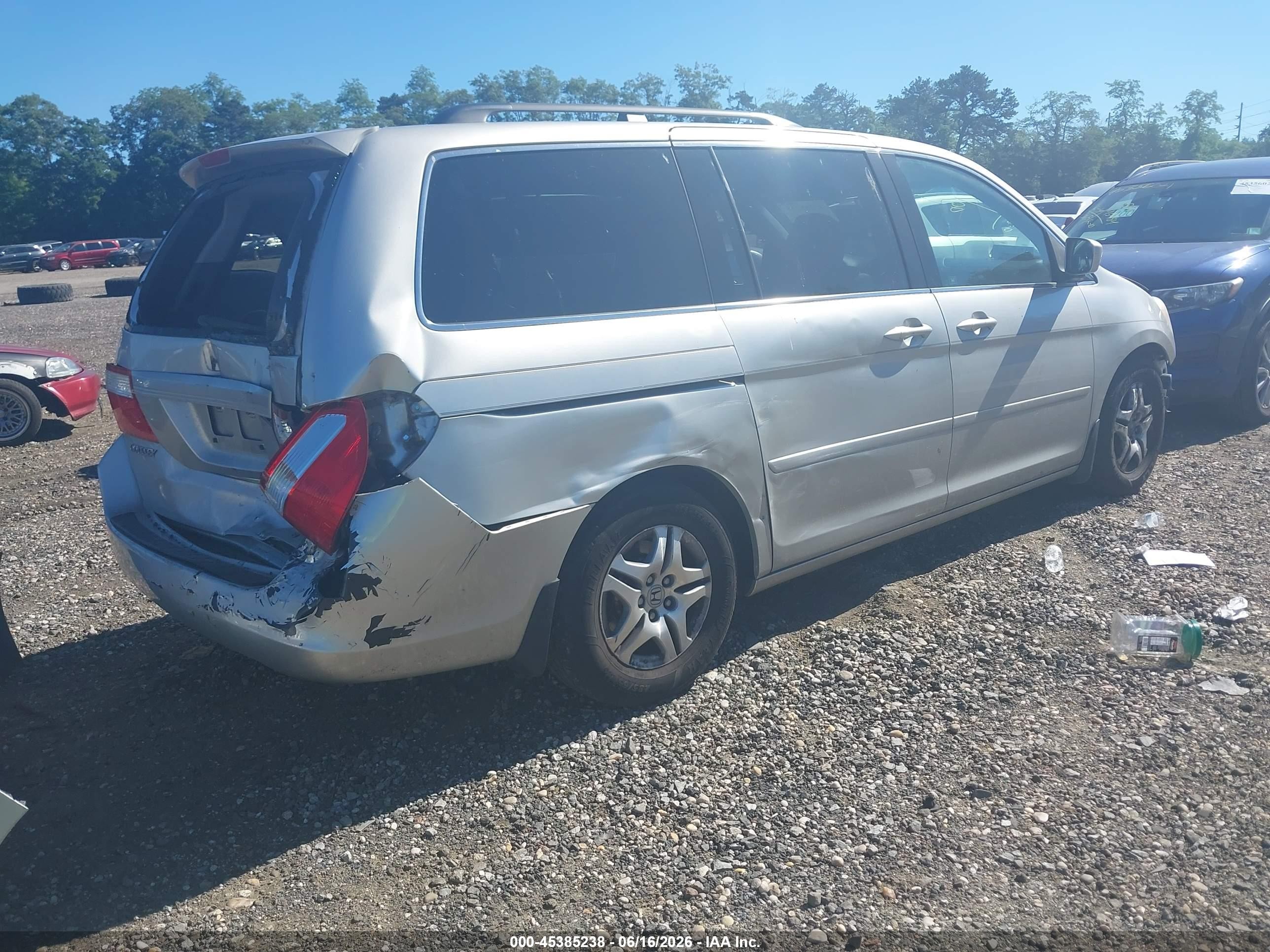 2007 Honda Odyssey Ex-l Silver vin: 5FNRL38747B066306
