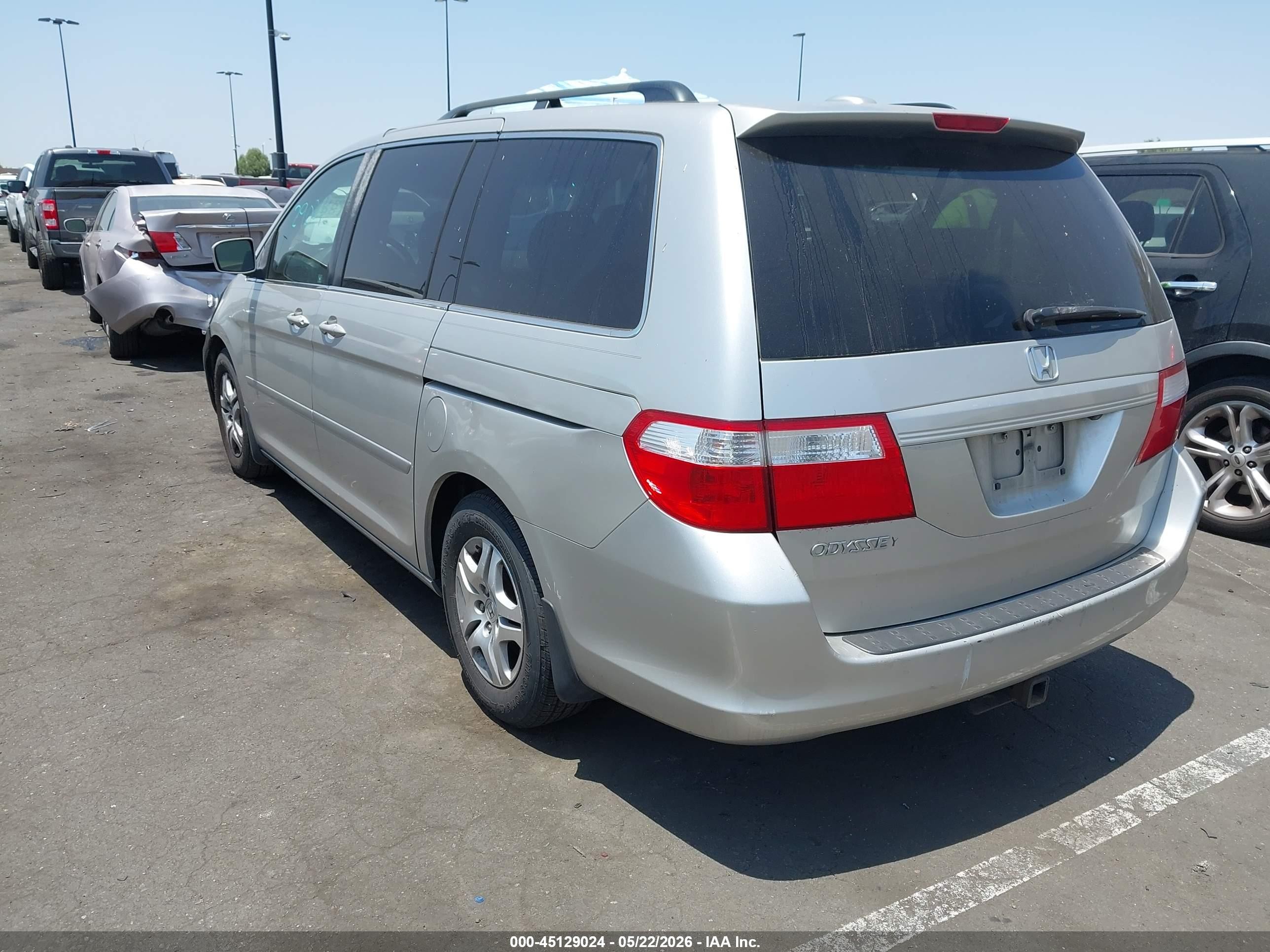 2007 Honda Odyssey Ex-l Silver vin: 5FNRL38747B100972