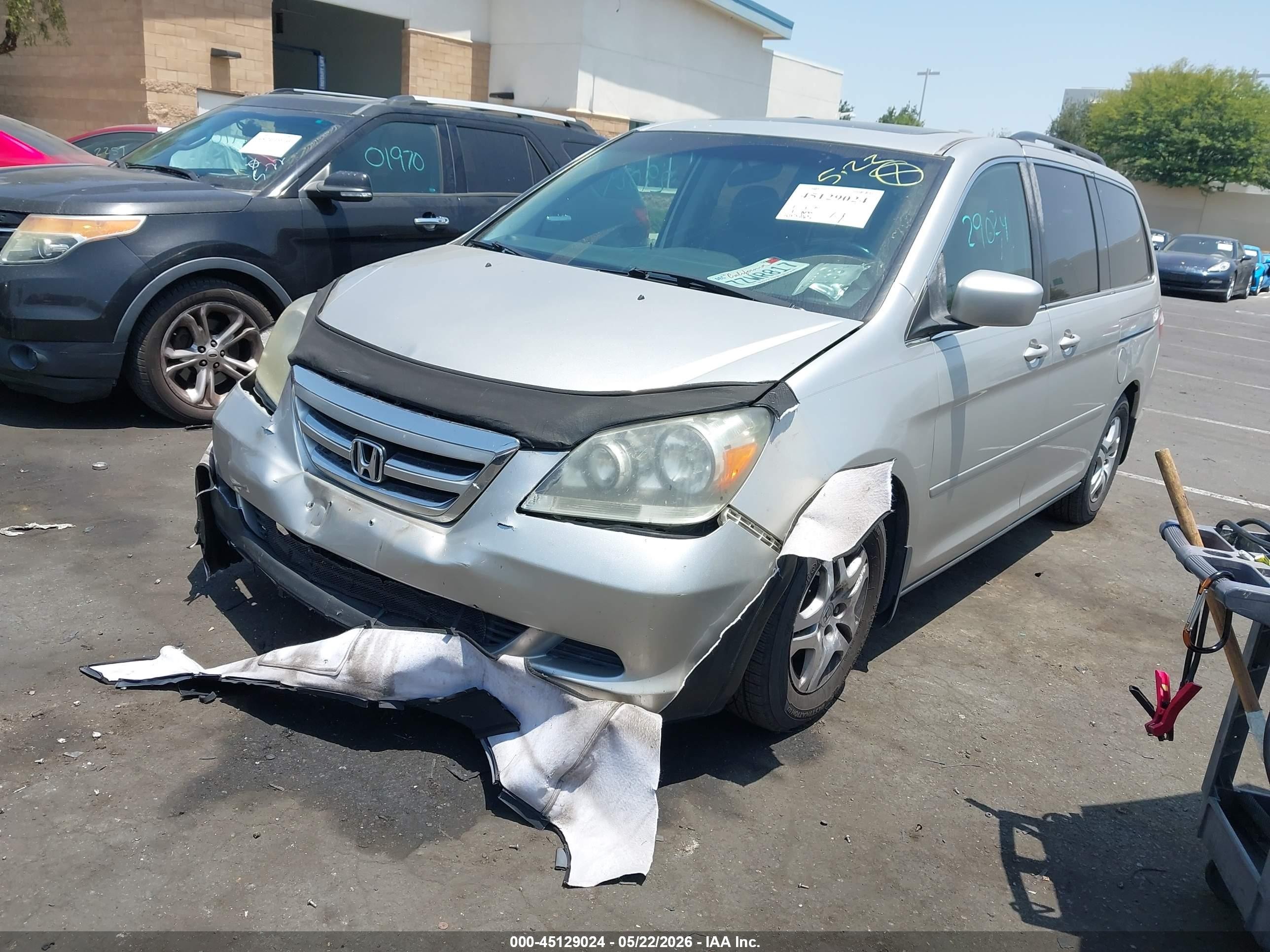 2007 Honda Odyssey Ex-l Silver vin: 5FNRL38747B100972