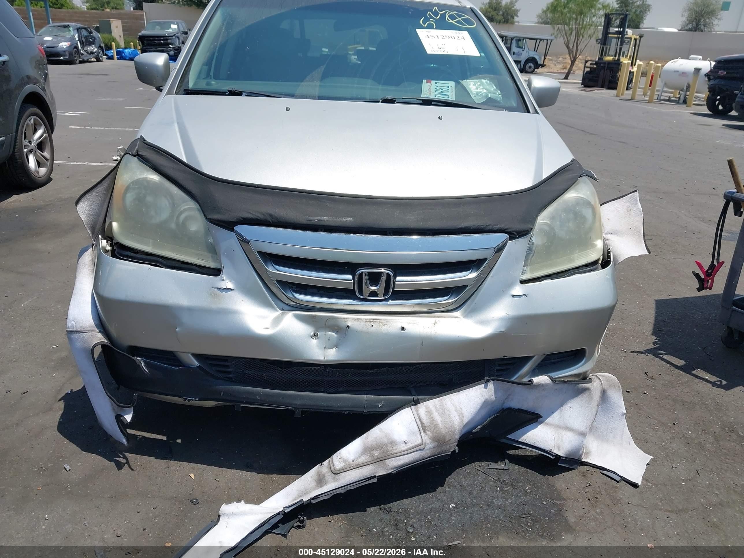 2007 Honda Odyssey Ex-l Silver vin: 5FNRL38747B100972
