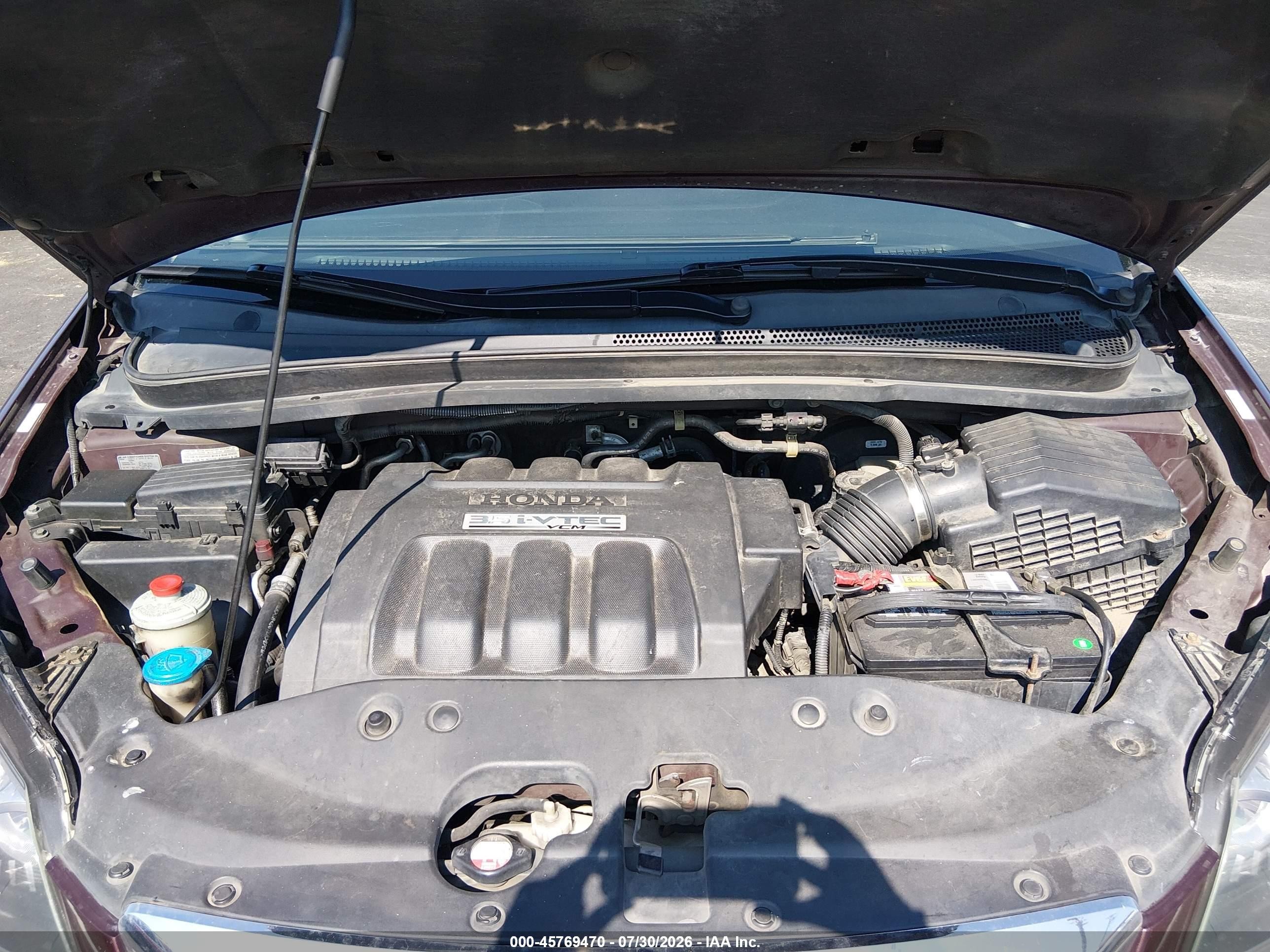 2007 Honda Odyssey Ex-l Бордовый vin: 5FNRL38747B429316