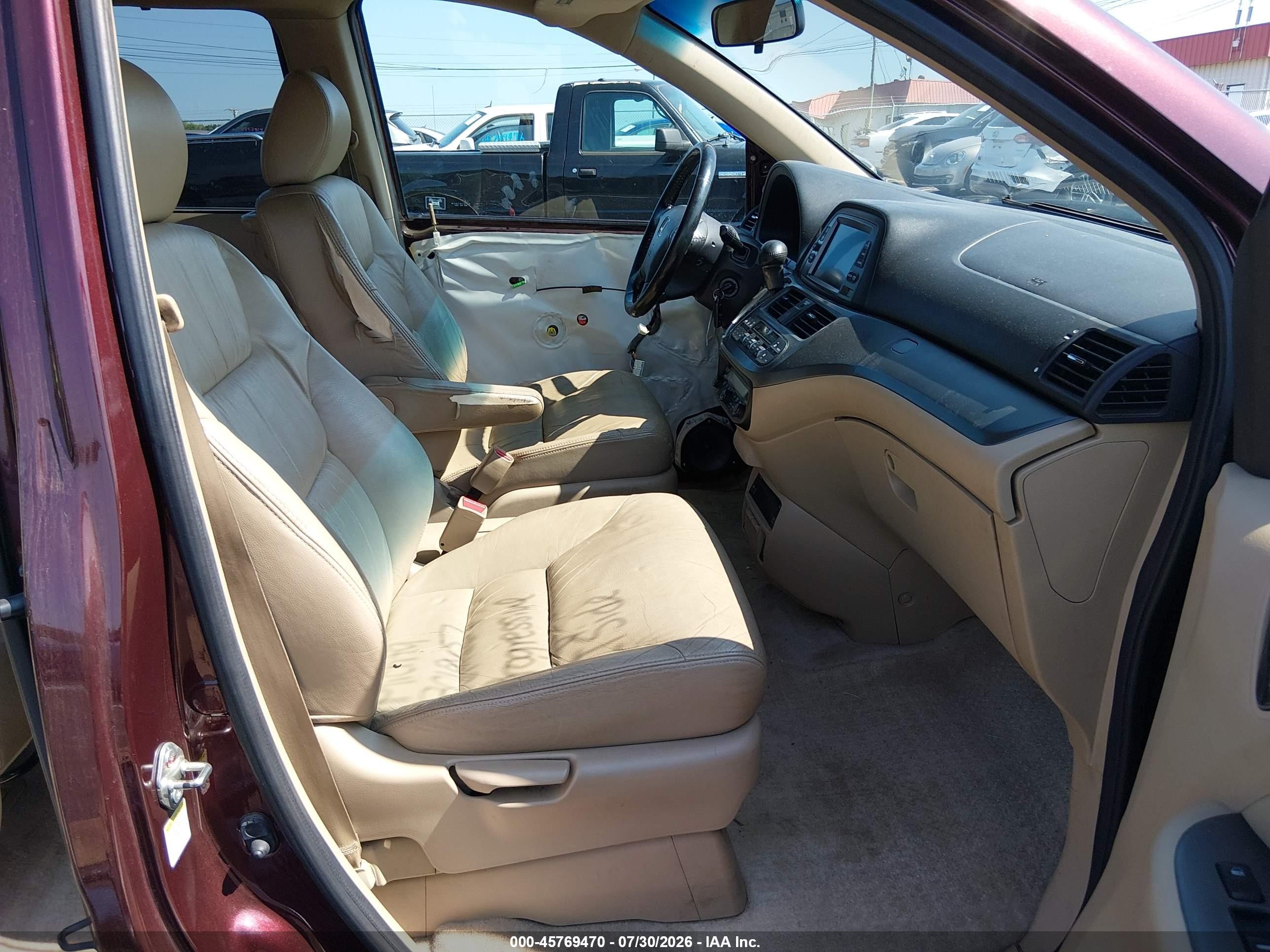 2007 Honda Odyssey Ex-l Бордовый vin: 5FNRL38747B429316
