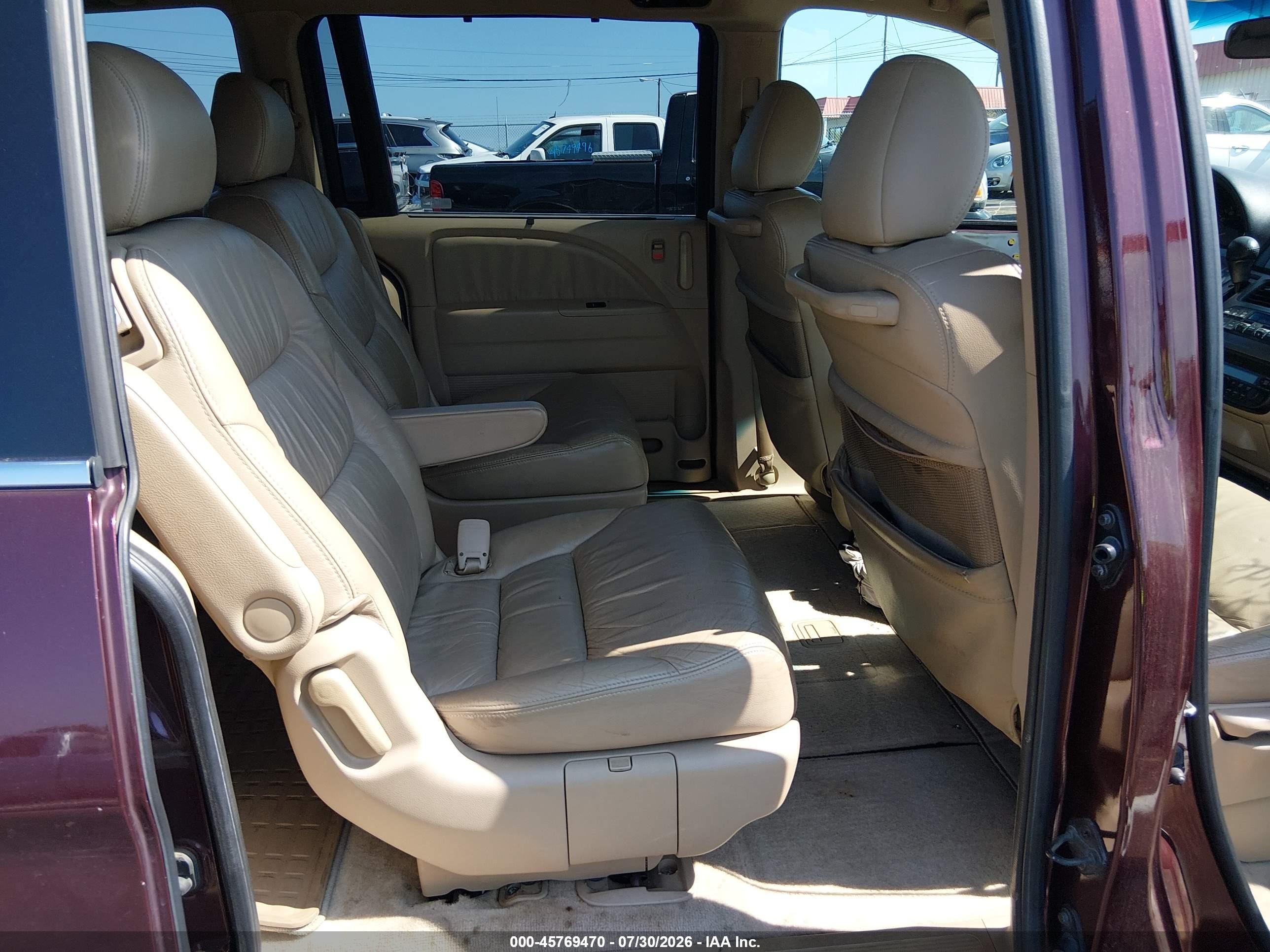 2007 Honda Odyssey Ex-l Бордовый vin: 5FNRL38747B429316