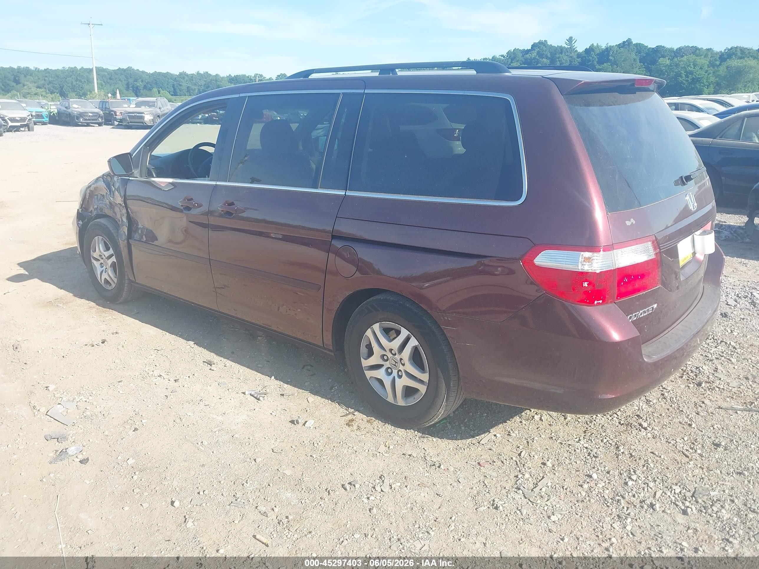 2007 Honda Odyssey Ex-l Maroon vin: 5FNRL38747B461442