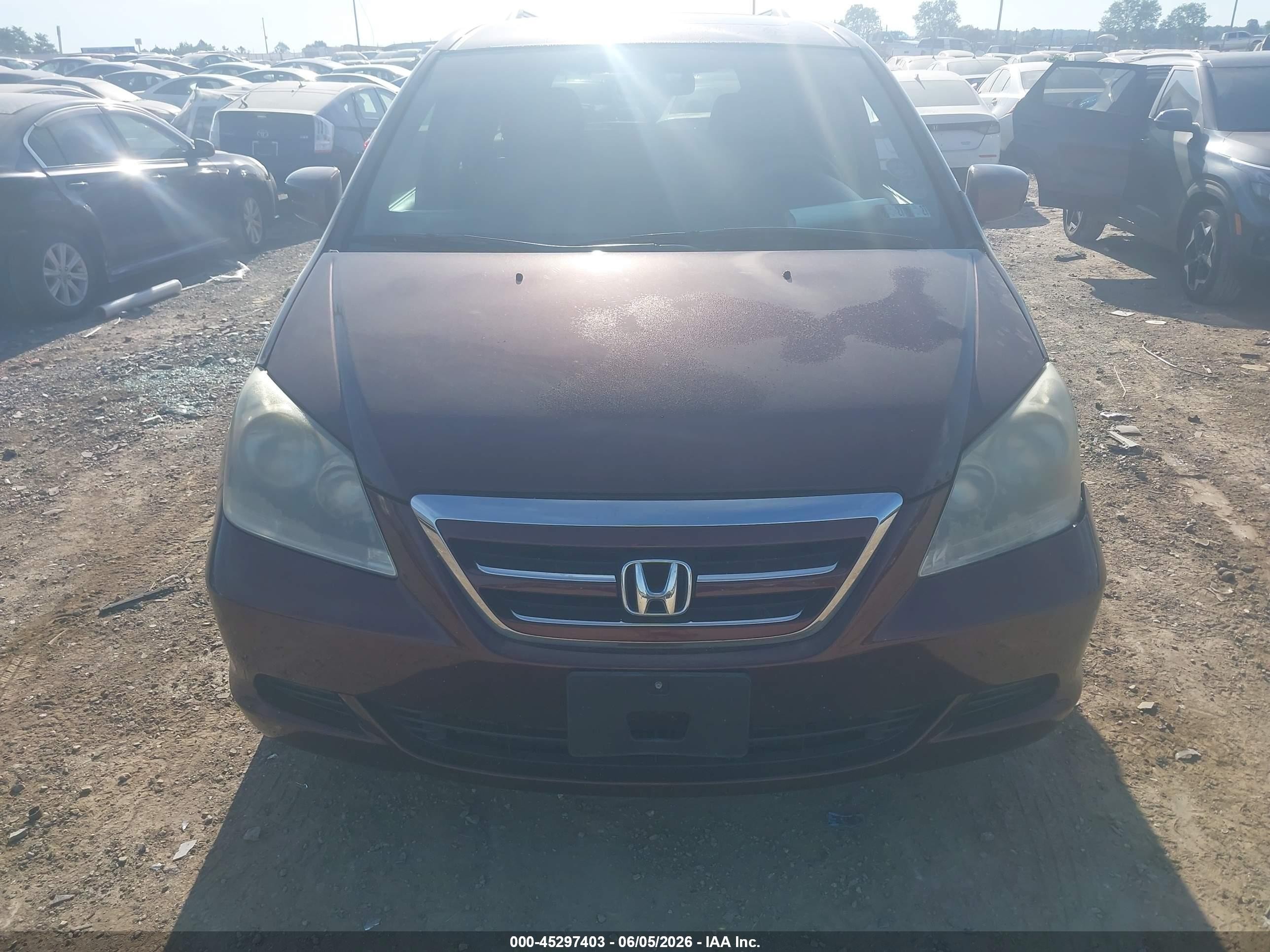 2007 Honda Odyssey Ex-l Maroon vin: 5FNRL38747B461442