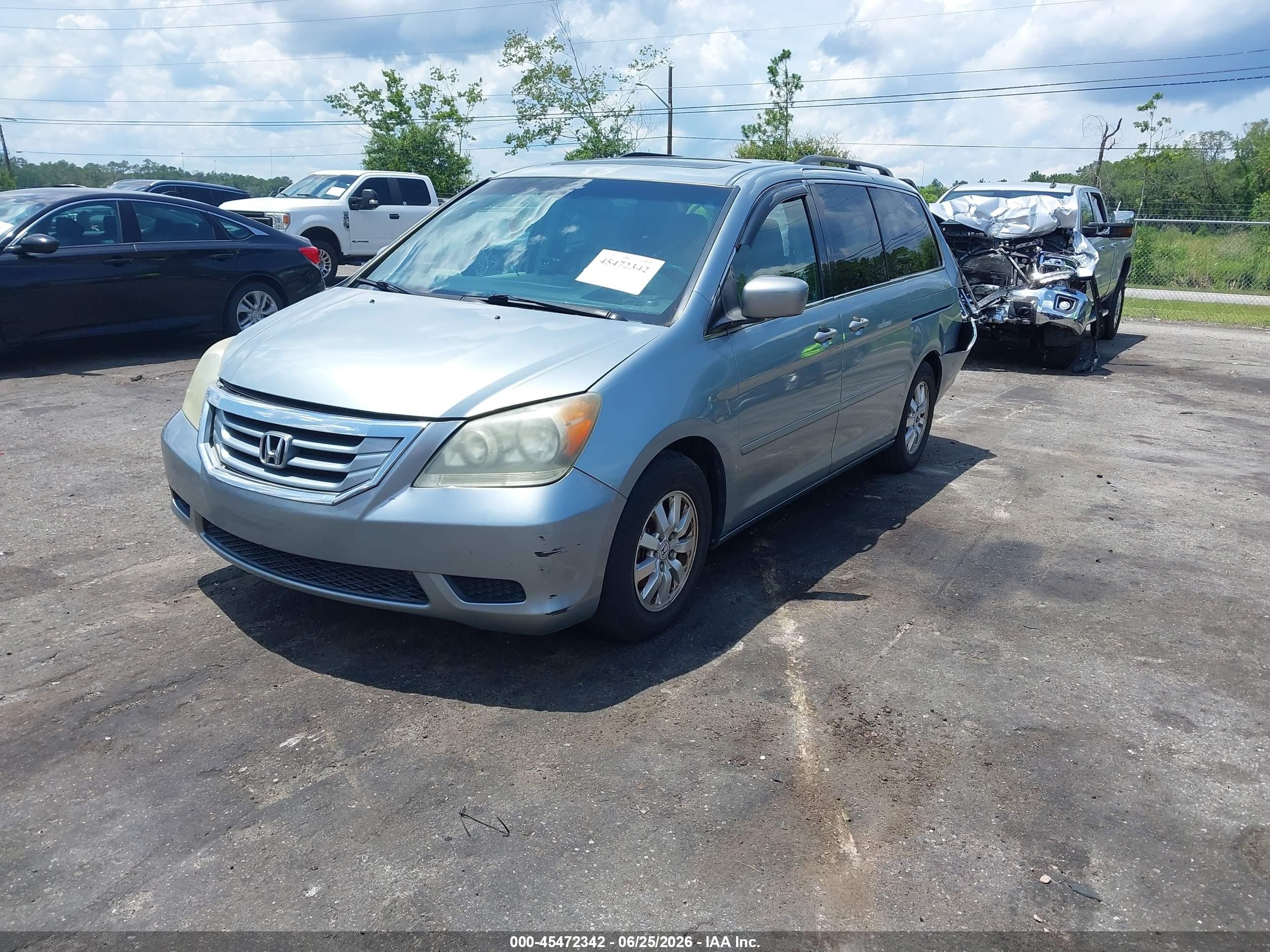 2008 Honda Odyssey Ex-l Blue vin: 5FNRL38748B017172