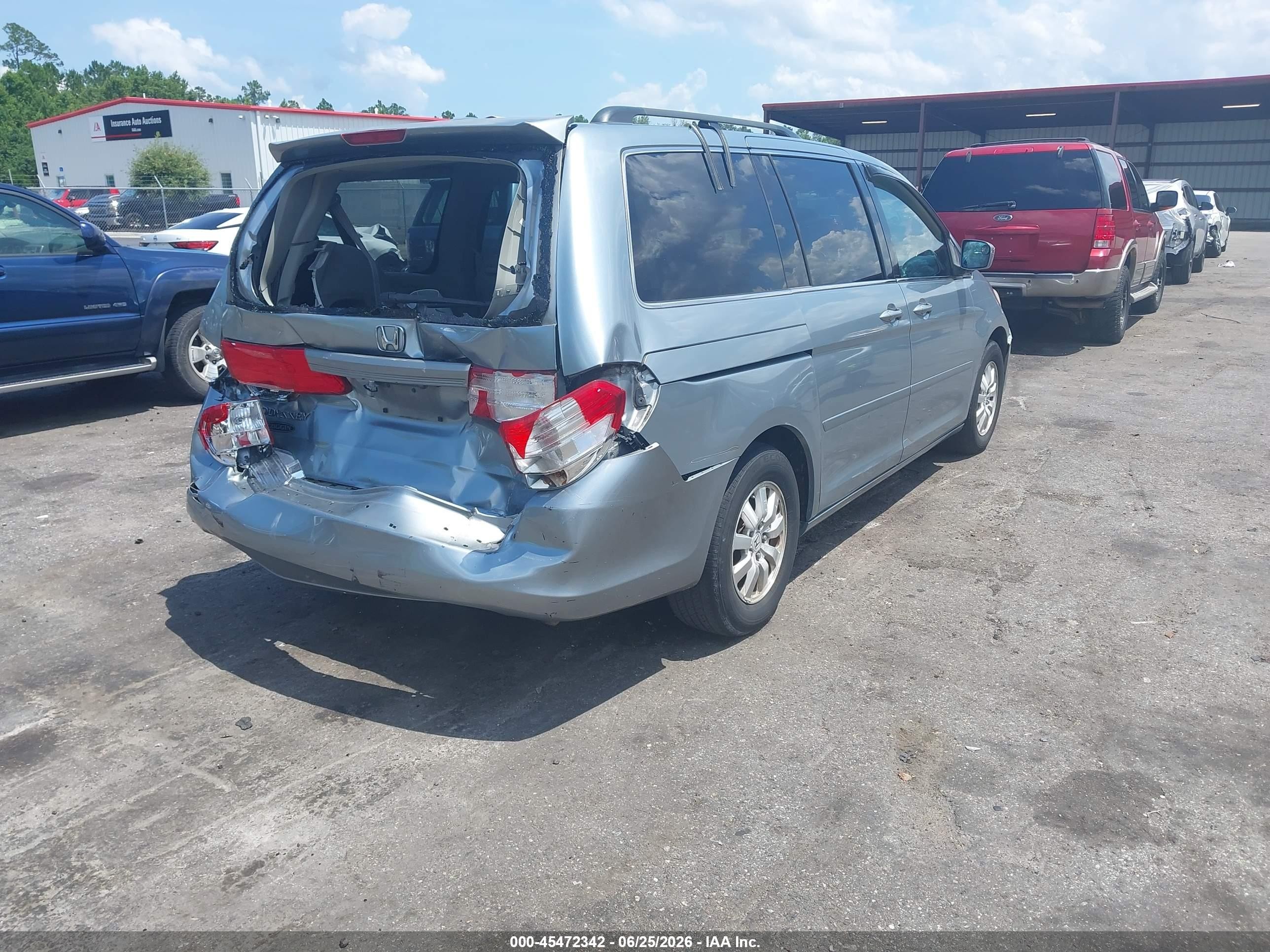 2008 Honda Odyssey Ex-l Blue vin: 5FNRL38748B017172