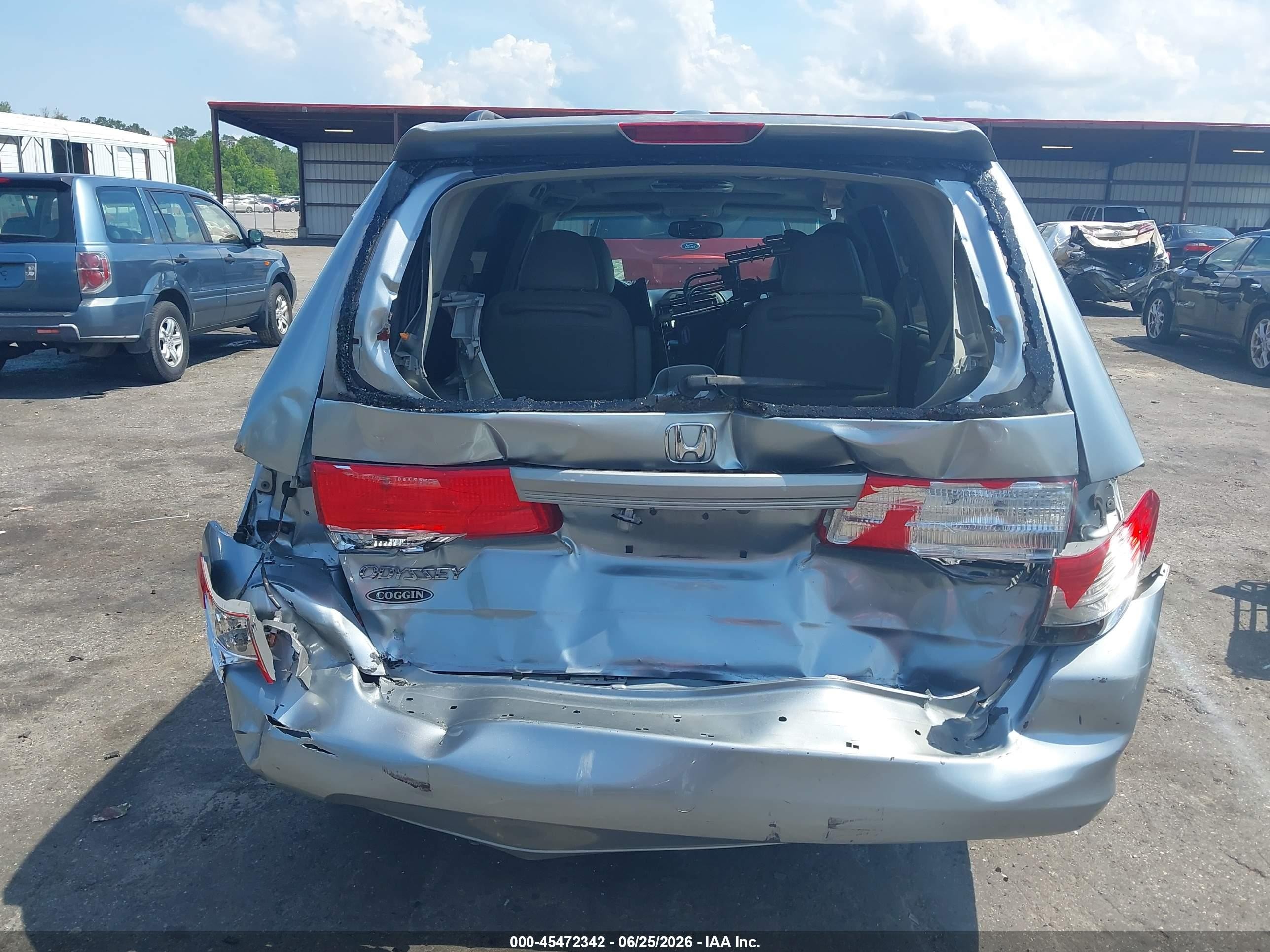 2008 Honda Odyssey Ex-l Blue vin: 5FNRL38748B017172