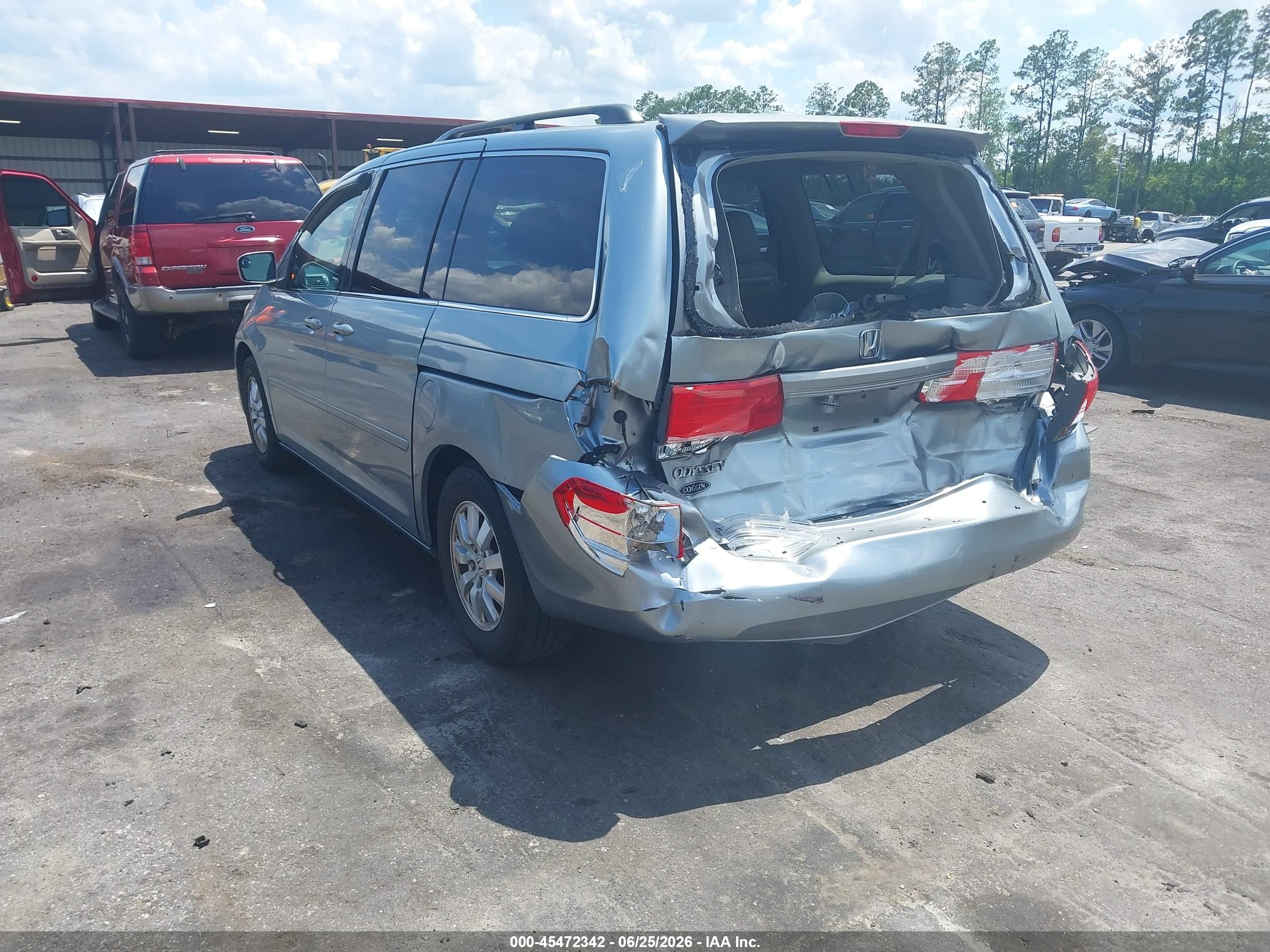 2008 Honda Odyssey Ex-l Blue vin: 5FNRL38748B017172