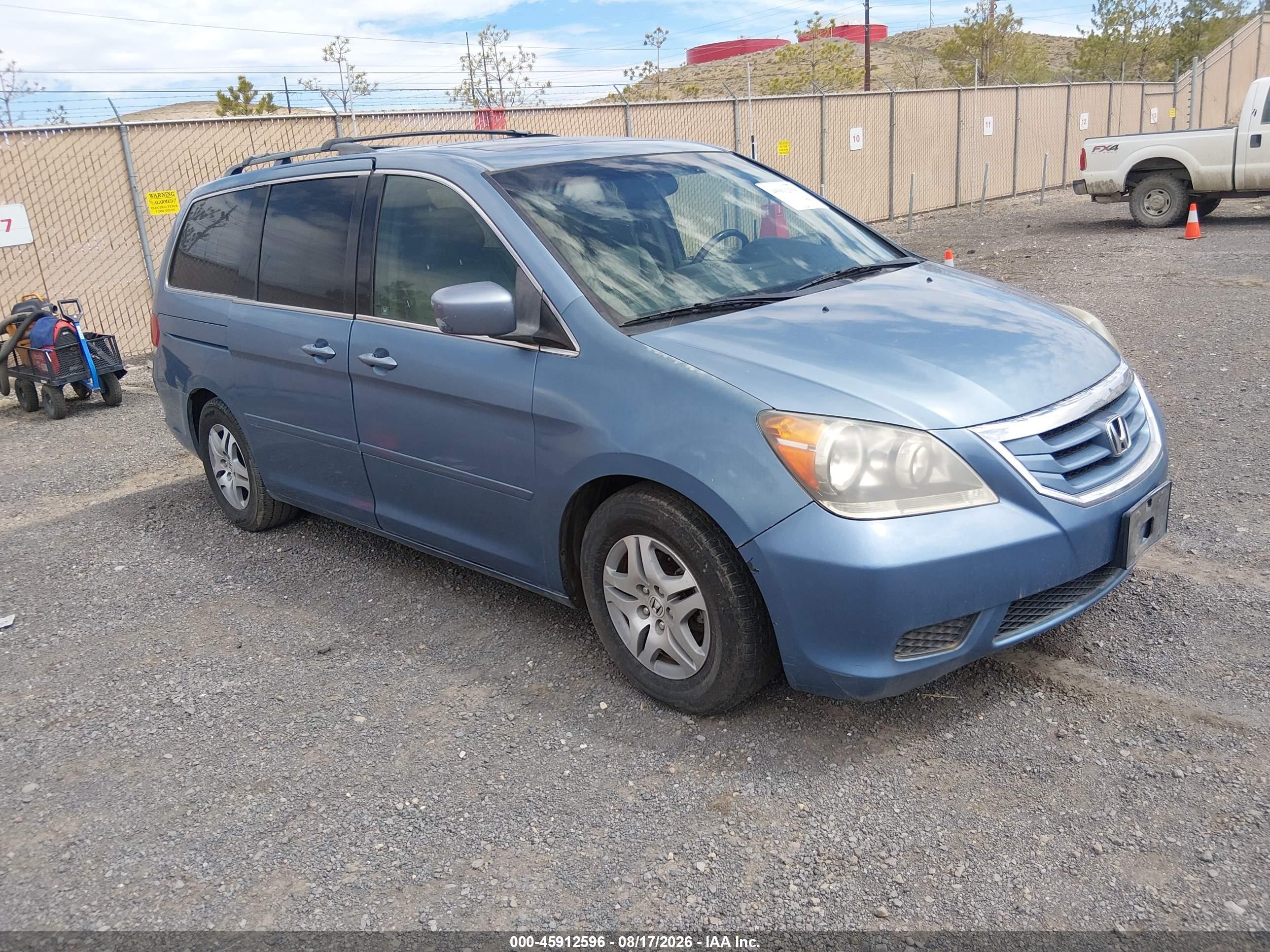 2008 Honda Odyssey Ex-l Blue vin: 5FNRL38748B060717