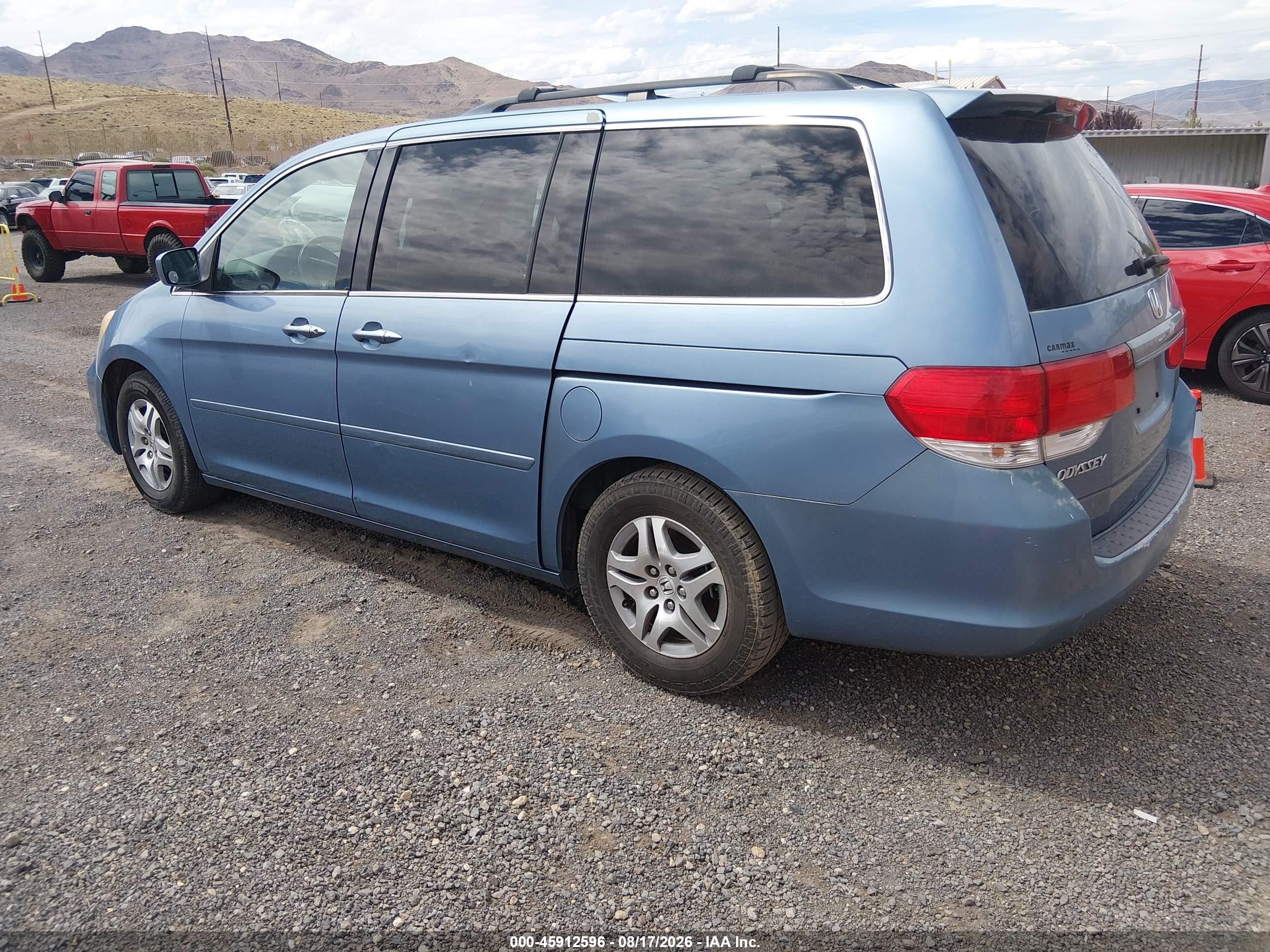2008 Honda Odyssey Ex-l Blue vin: 5FNRL38748B060717