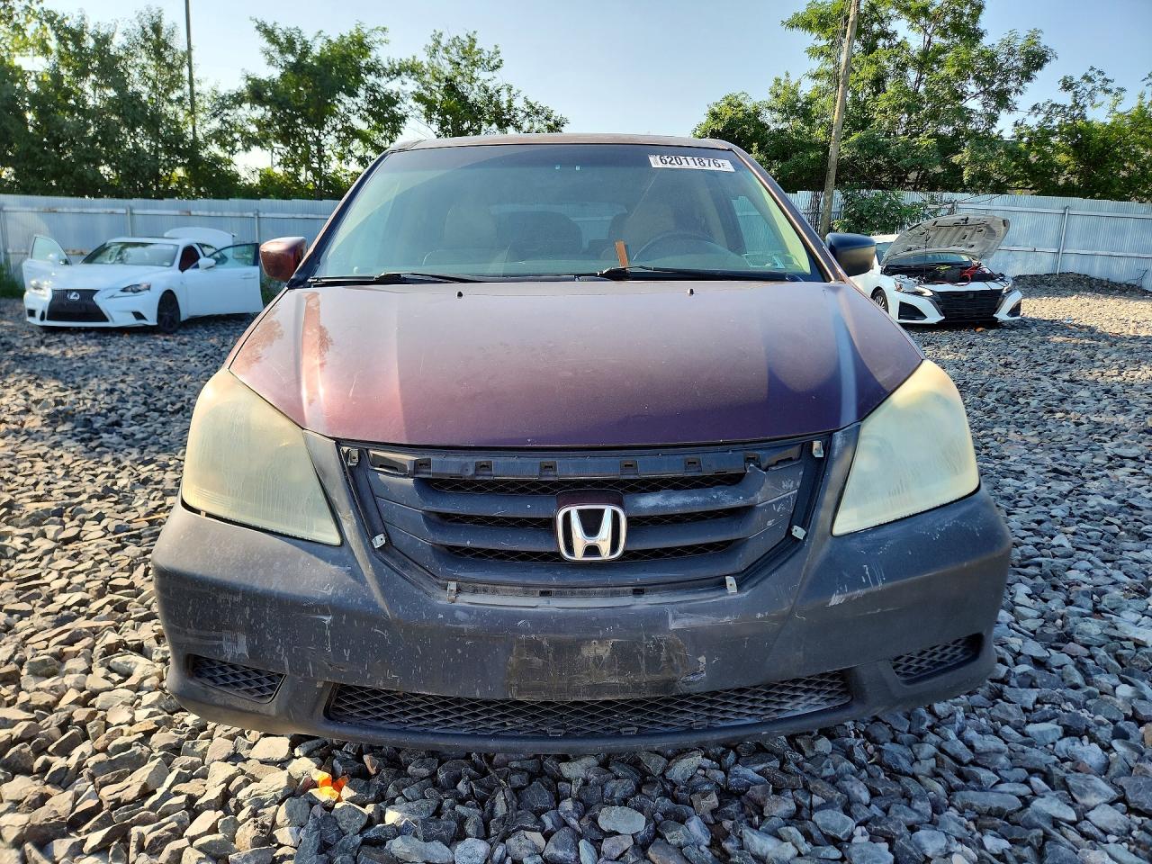 2008 Honda Odyssey Exl Burgundy vin: 5FNRL38748B401386