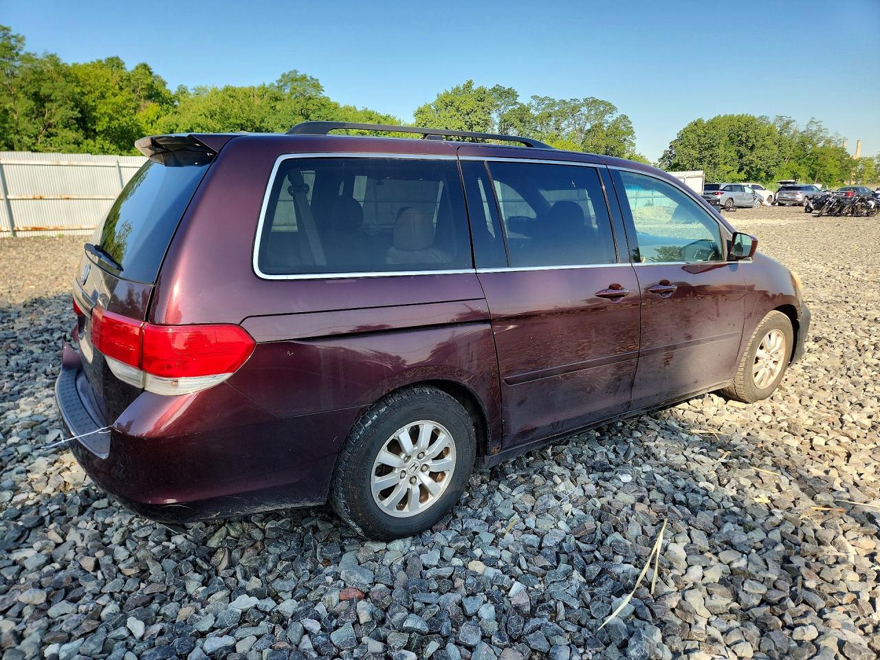 2008 Honda Odyssey Exl Burgundy vin: 5FNRL38748B401386
