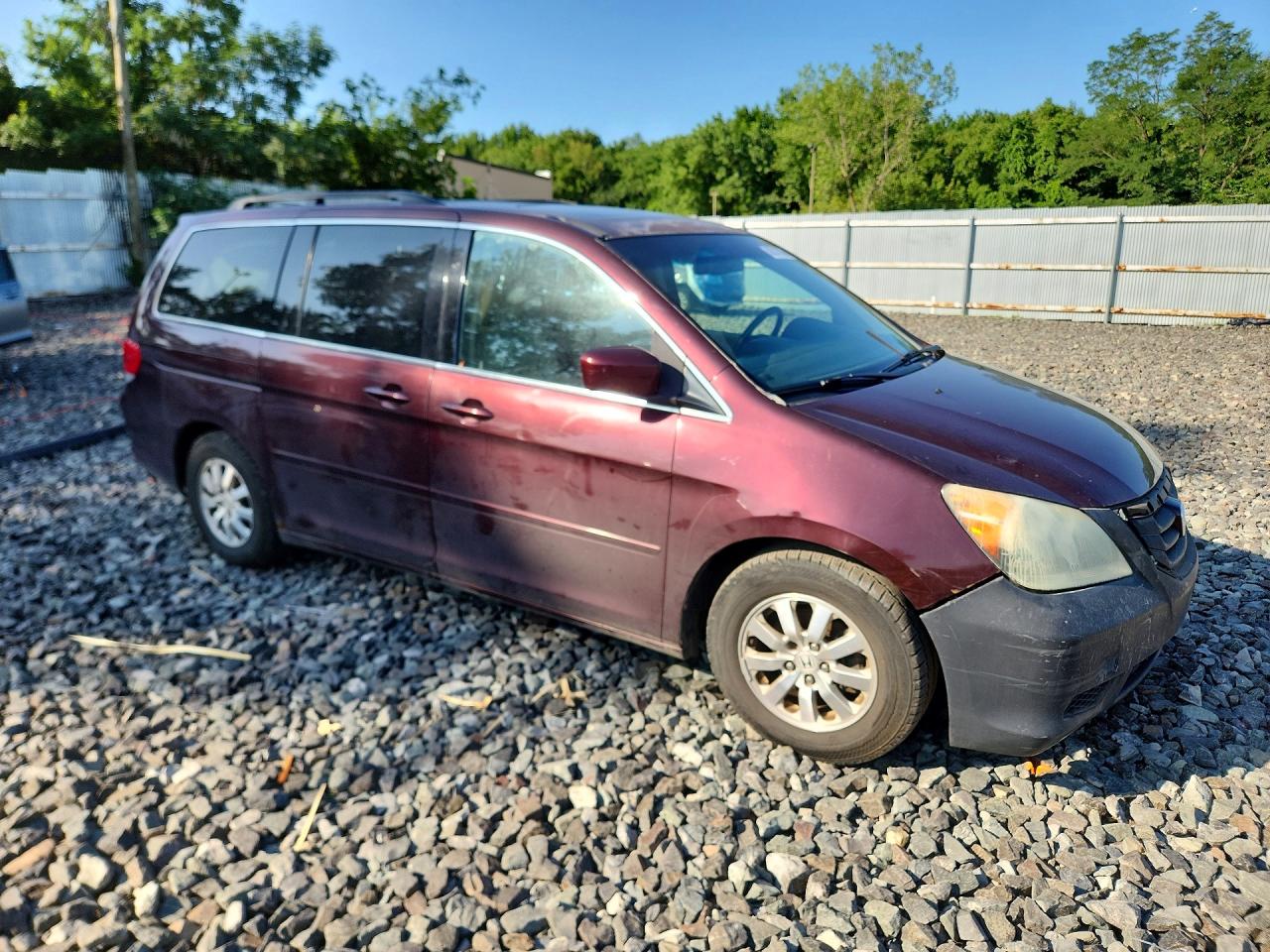 2008 Honda Odyssey Exl Burgundy vin: 5FNRL38748B401386