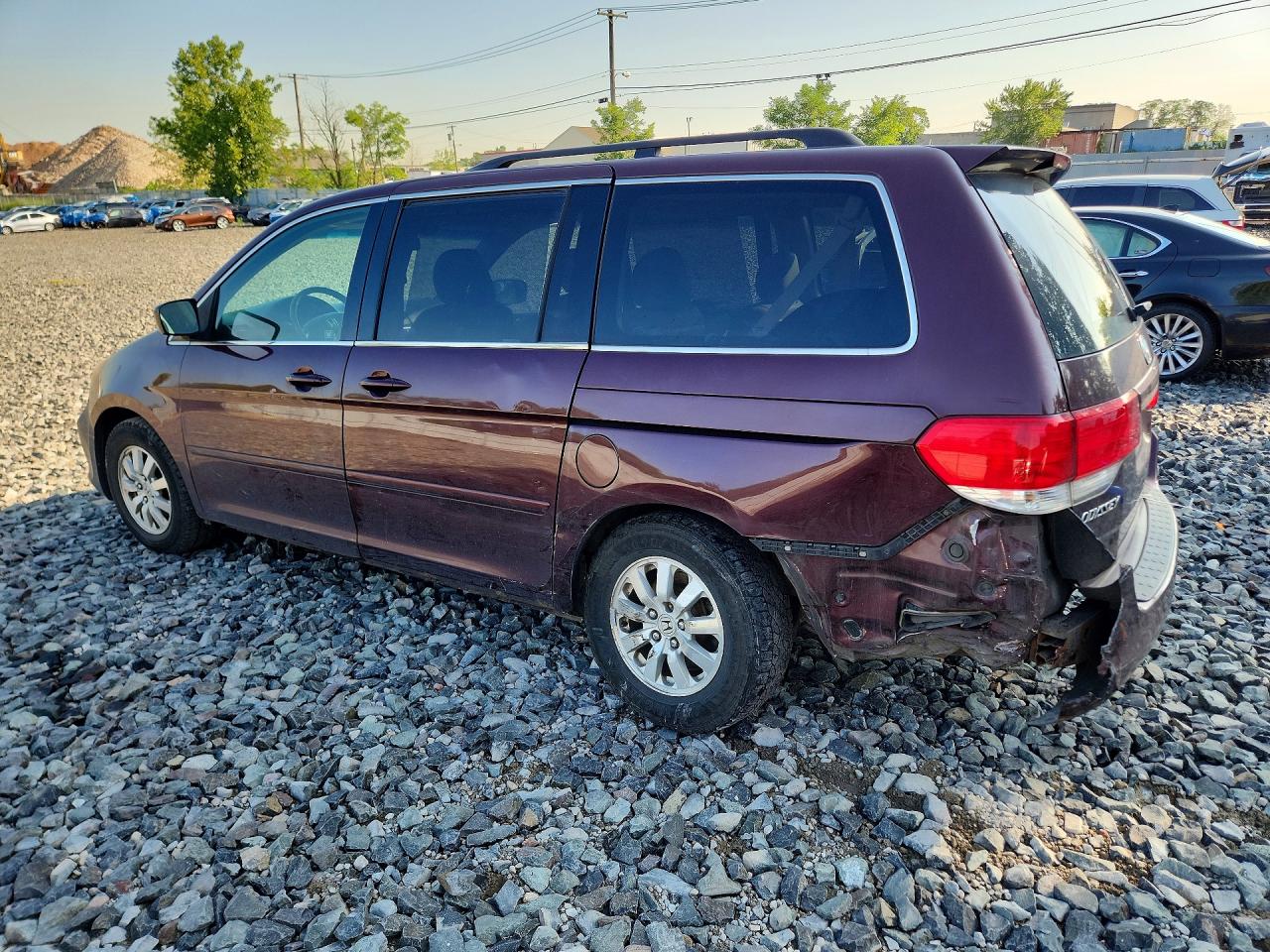 2008 Honda Odyssey Exl Burgundy vin: 5FNRL38748B401386