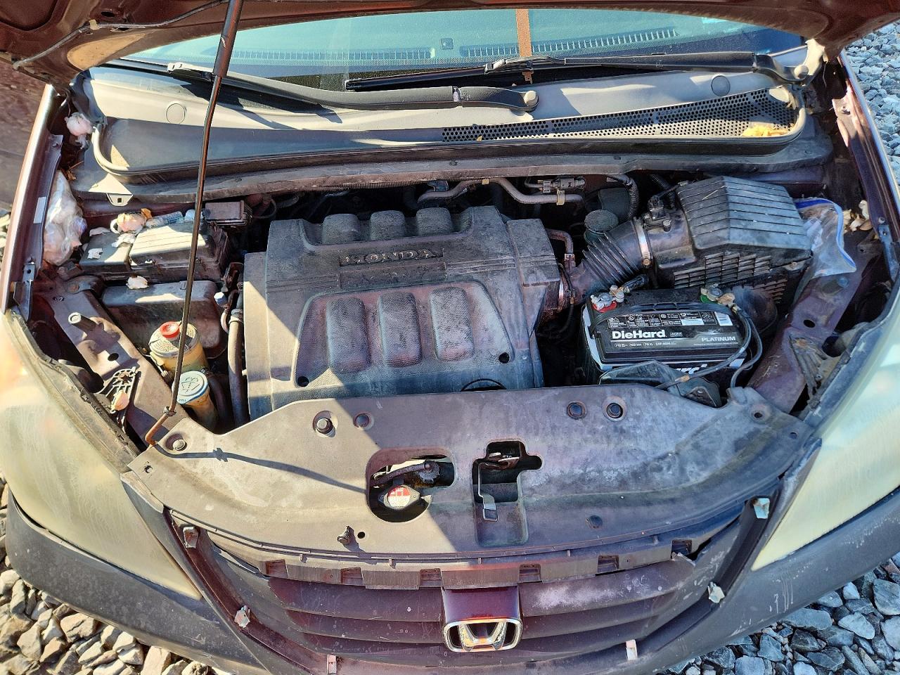 2008 Honda Odyssey Exl Burgundy vin: 5FNRL38748B401386