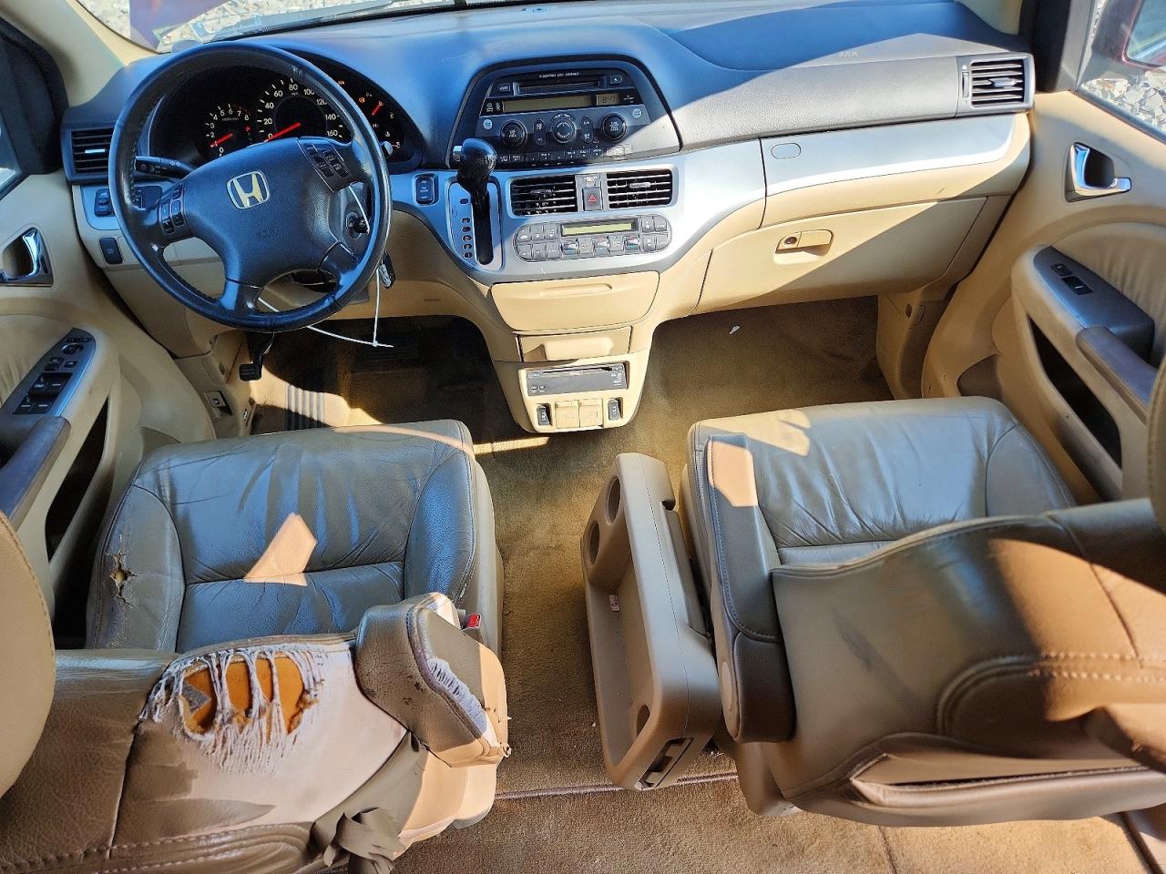 2008 Honda Odyssey Exl Burgundy vin: 5FNRL38748B401386