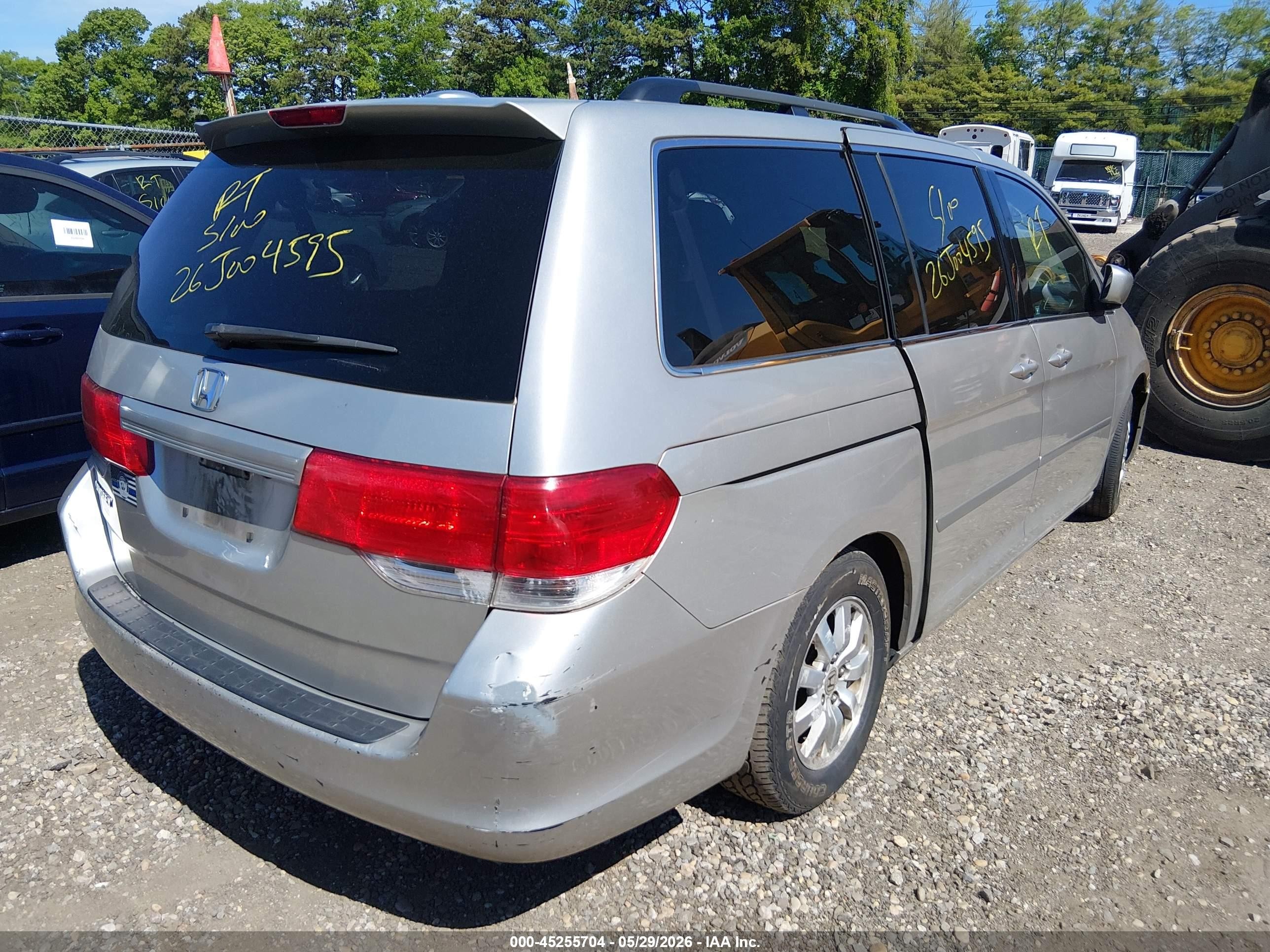 2008 Honda Odyssey Ex-l Золотой vin: 5FNRL38748B410010
