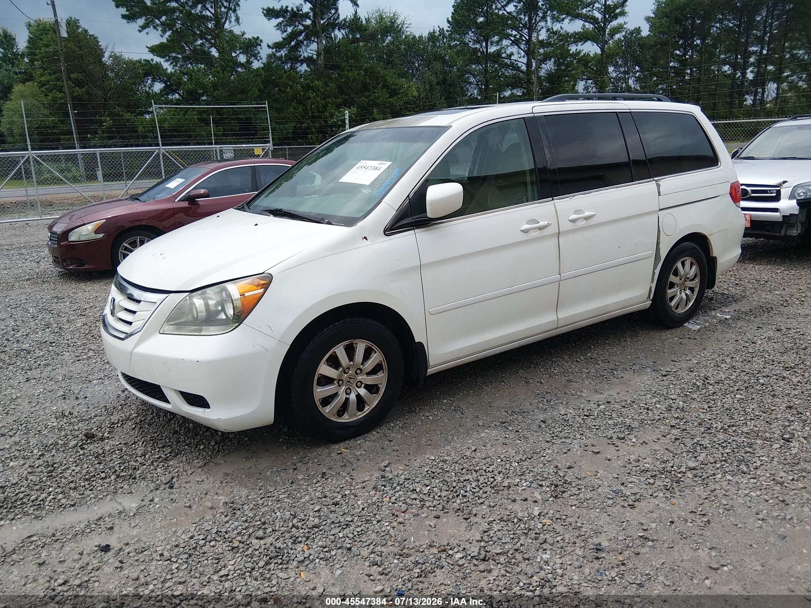 2009 Honda Odyssey Ex-l White vin: 5FNRL38749B408162