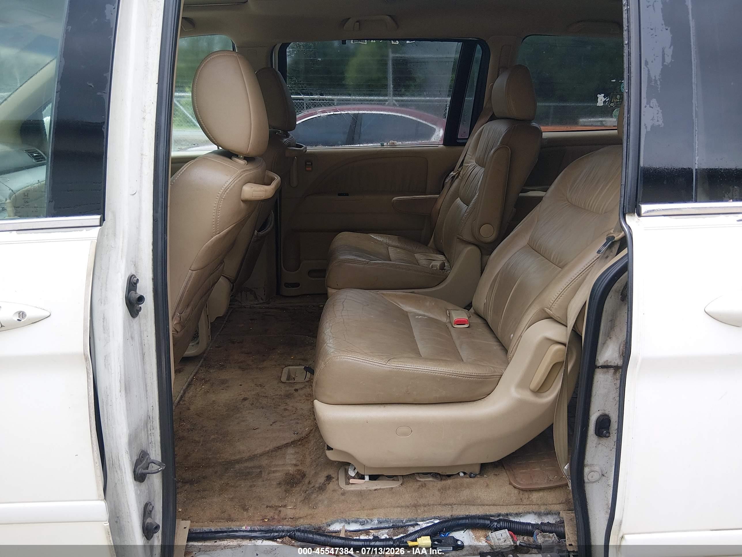 2009 Honda Odyssey Ex-l White vin: 5FNRL38749B408162