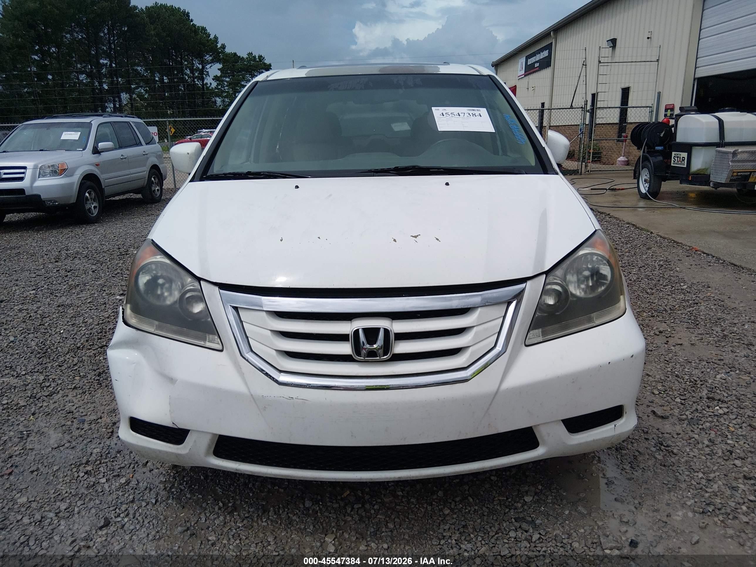 2009 Honda Odyssey Ex-l White vin: 5FNRL38749B408162
