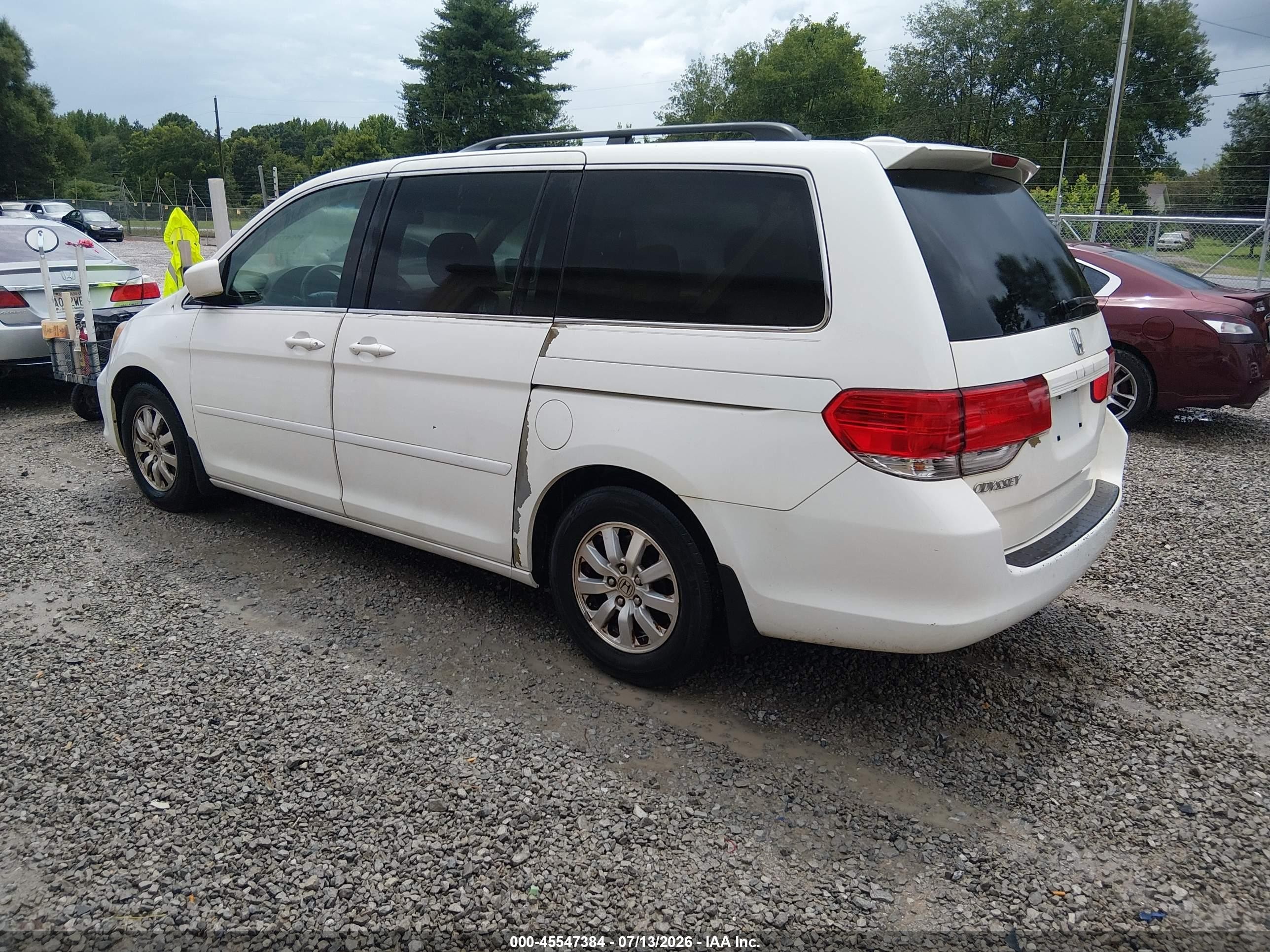 2009 Honda Odyssey Ex-l White vin: 5FNRL38749B408162