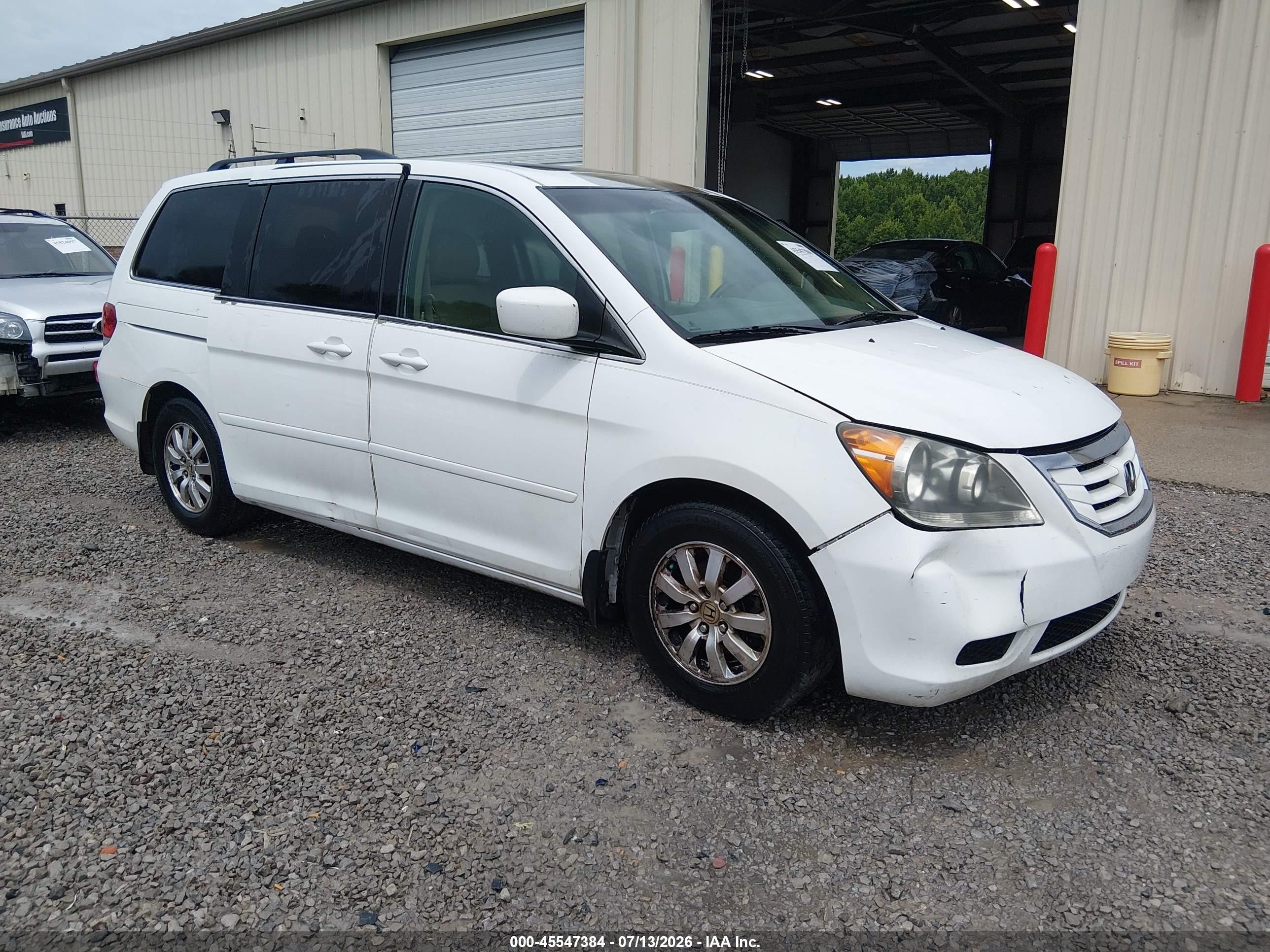 2009 Honda Odyssey Ex-l Белый vin: 5FNRL38749B408162