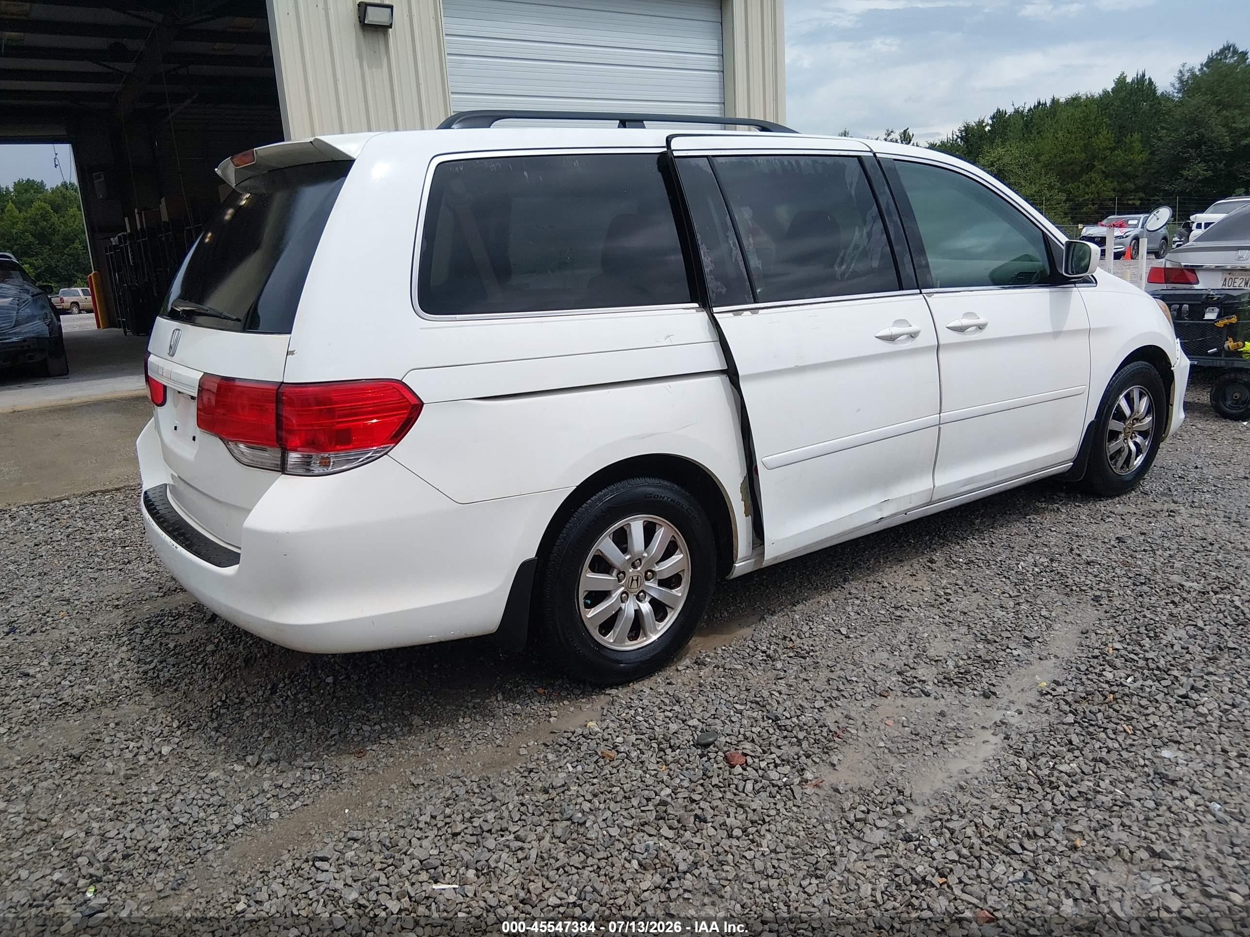 2009 Honda Odyssey Ex-l White vin: 5FNRL38749B408162