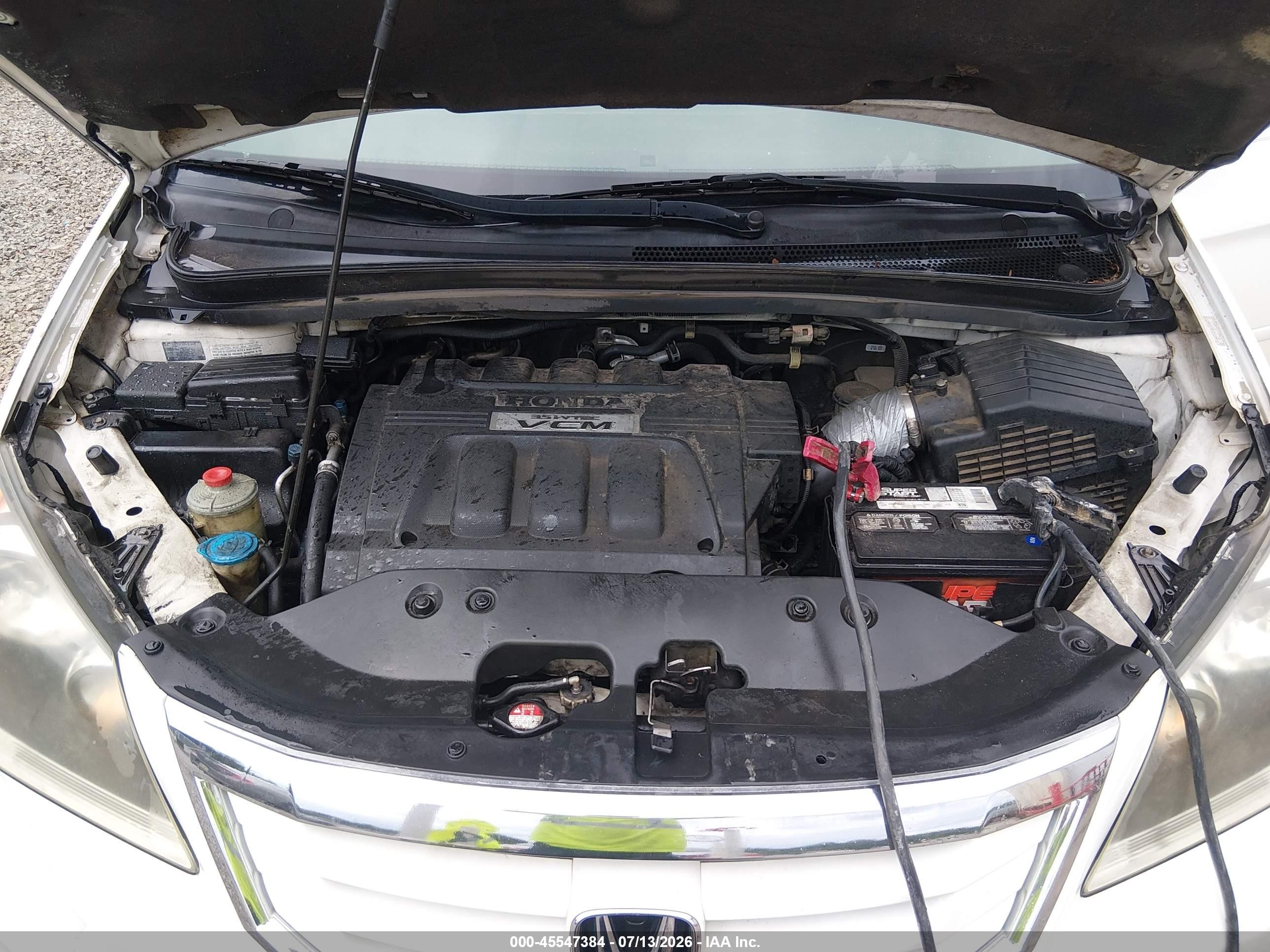 2009 Honda Odyssey Ex-l White vin: 5FNRL38749B408162